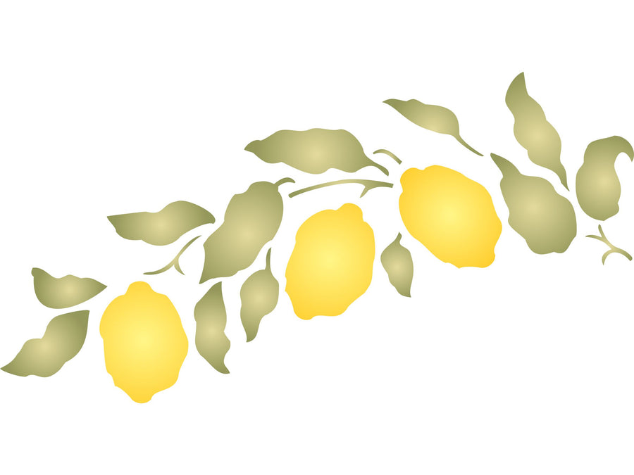 Lemon Branch Stencil- Classic Fruit Lemon Bough