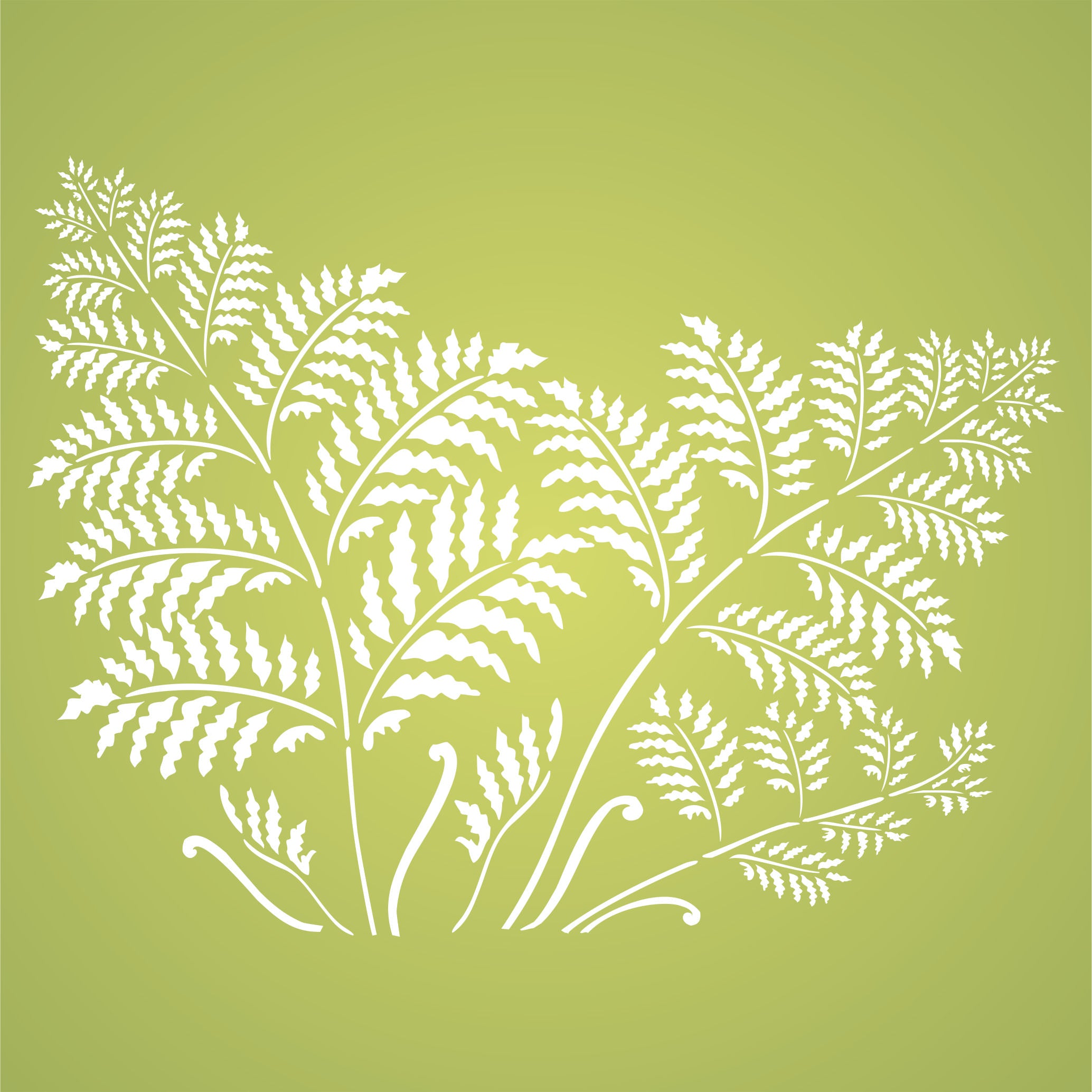 Tree Fern Stencil- Large Tropical Ferns