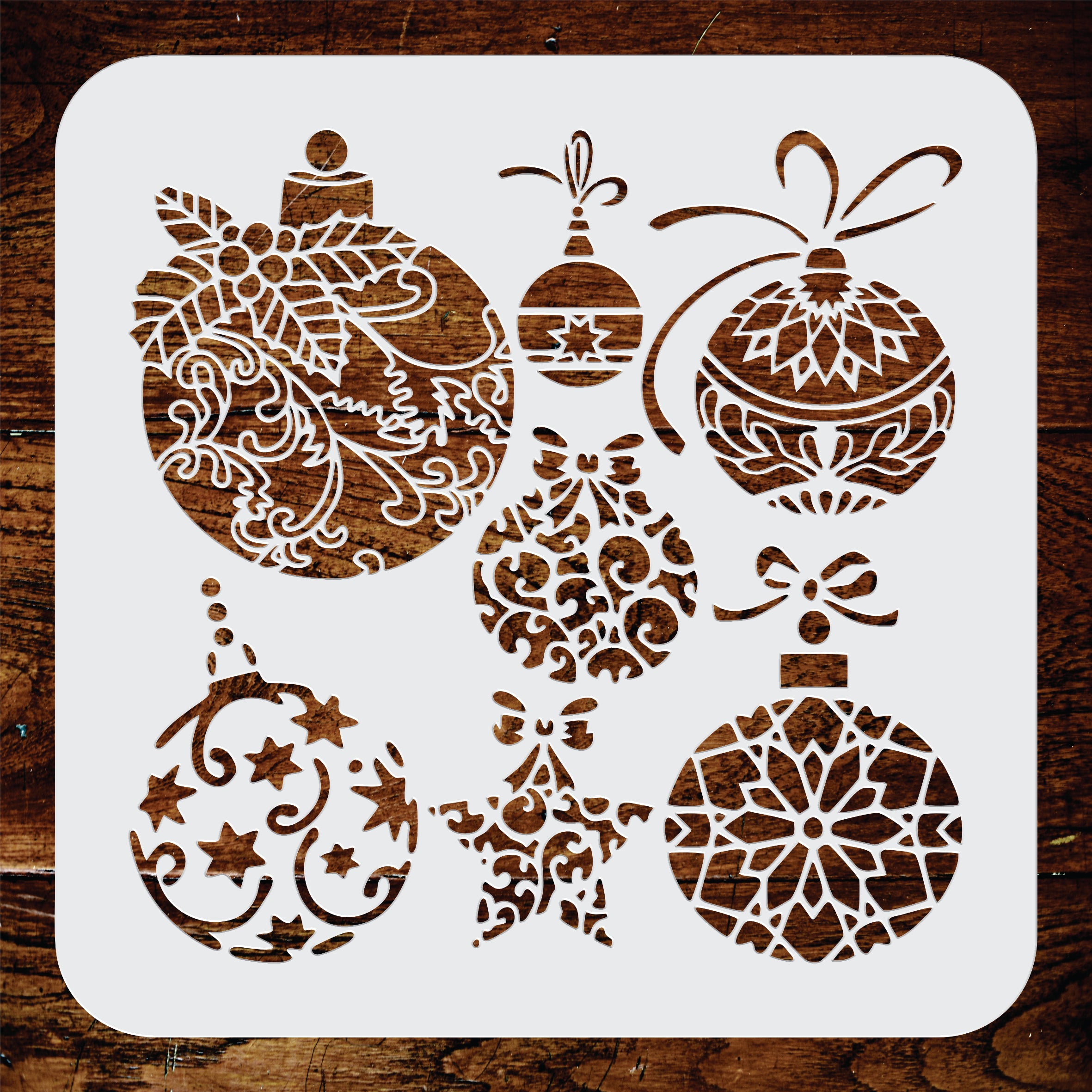 Baubles Stencil - Christmas Tree Decoration Glass Balls