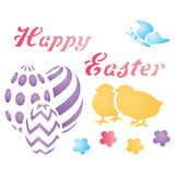 Happy Easter Stencil- Classic Easter Card Design