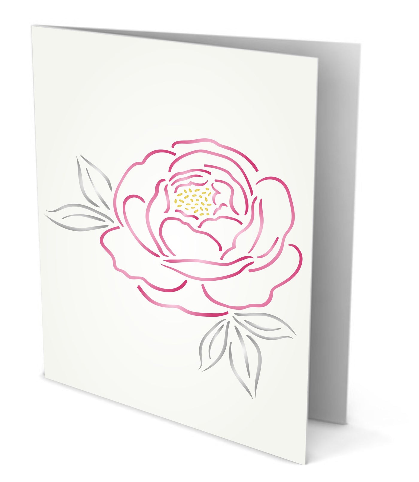 Peony Collection Stencil - Flower Floral Peonies Set