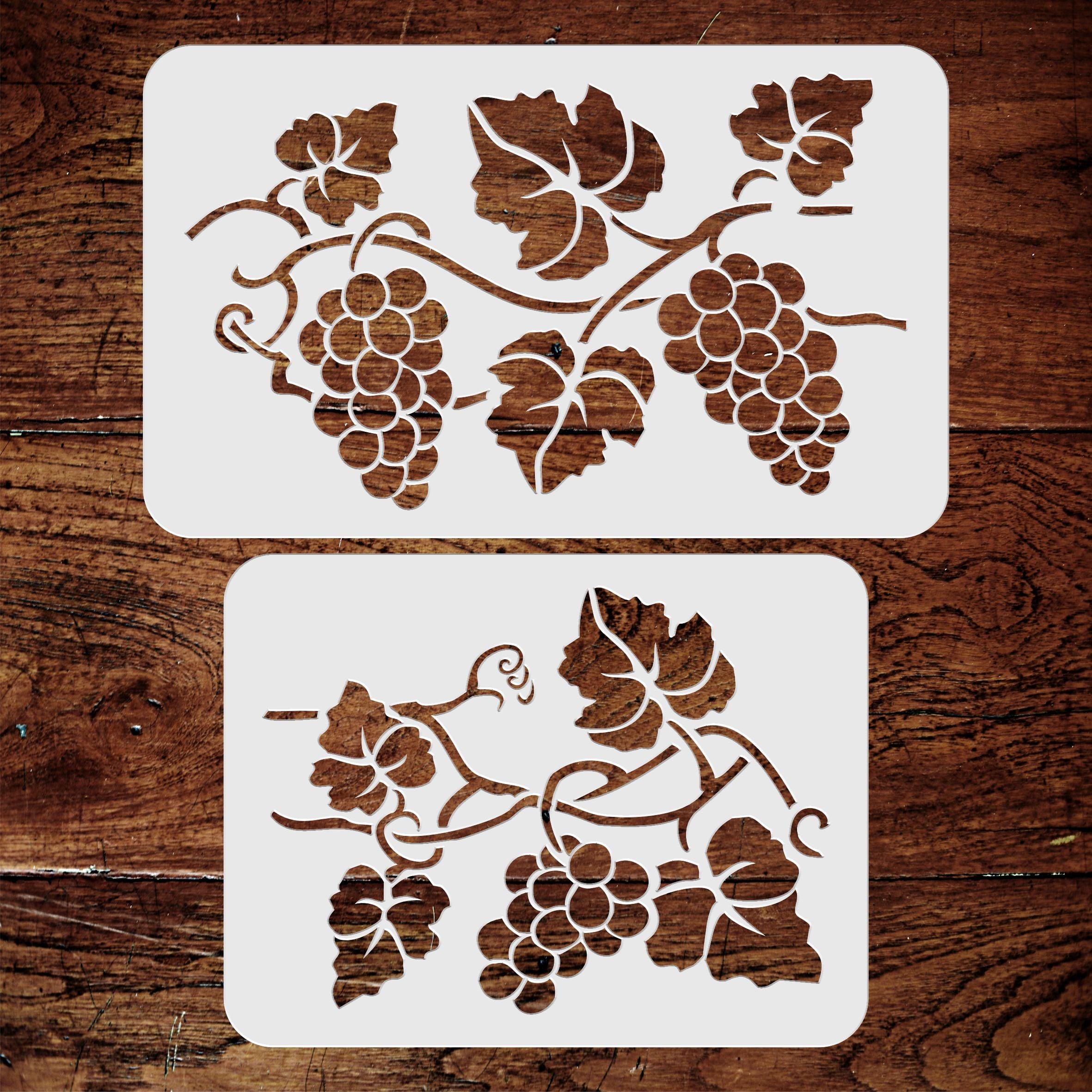 Grapevine Stencil (2pc)- Classic Grape Vine Border