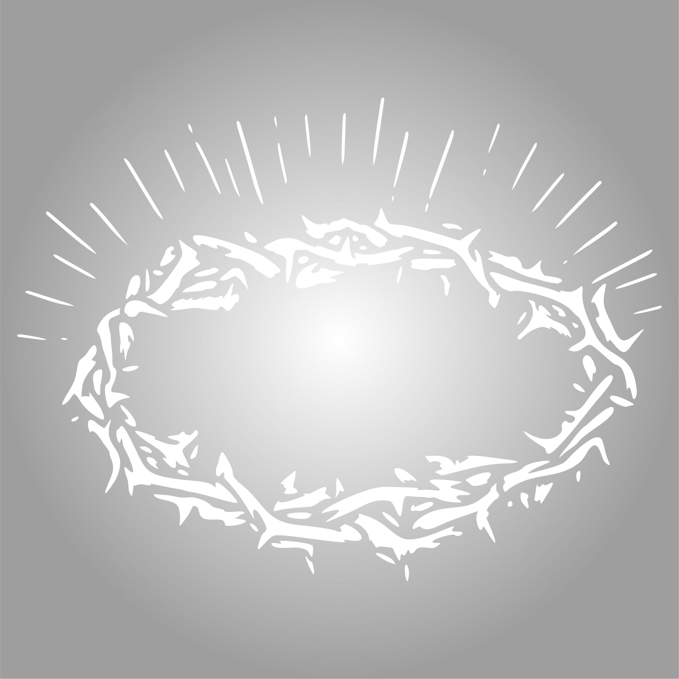 Crown of Thorns Stencil - Religious Woven Plaited Jesus Crown Wreath