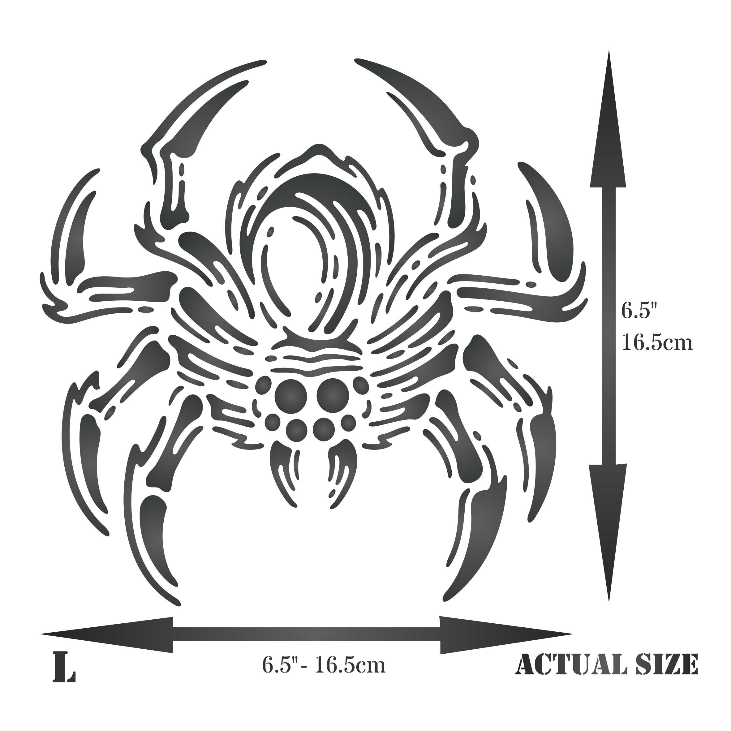 Tarantula Stencil - Large Hairy Spider Insect Bug