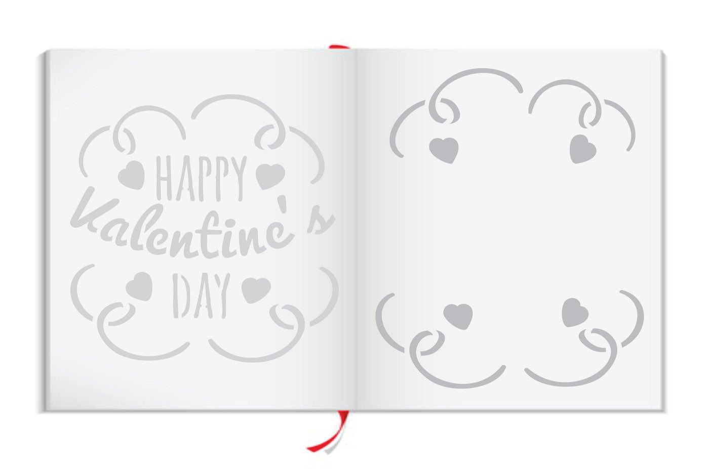 Valentines Day Stencil-Happy Day Saying Quote Love