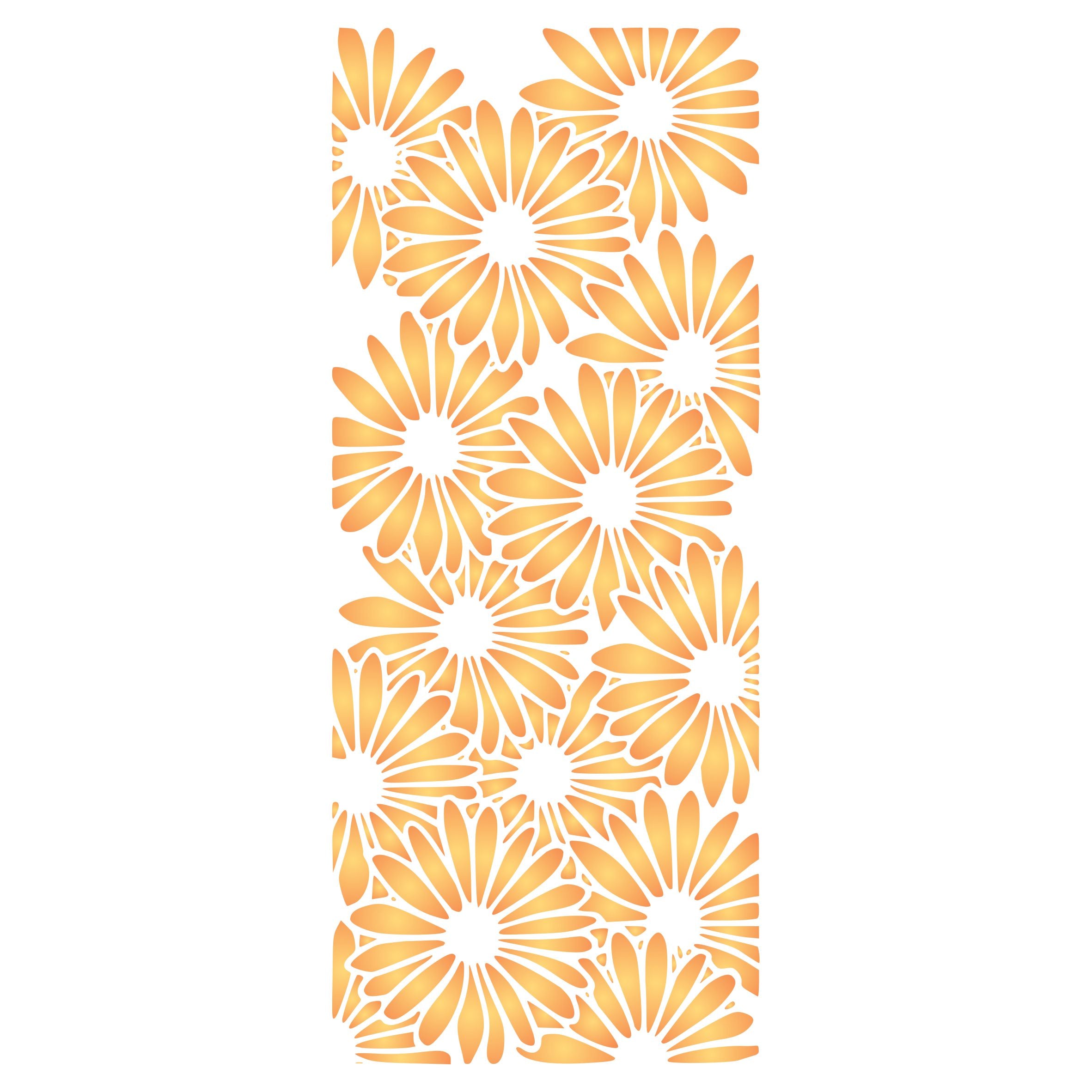 Slimline Daisy Stencil- Flower Daisies Card Making Slimline DiesCards Template