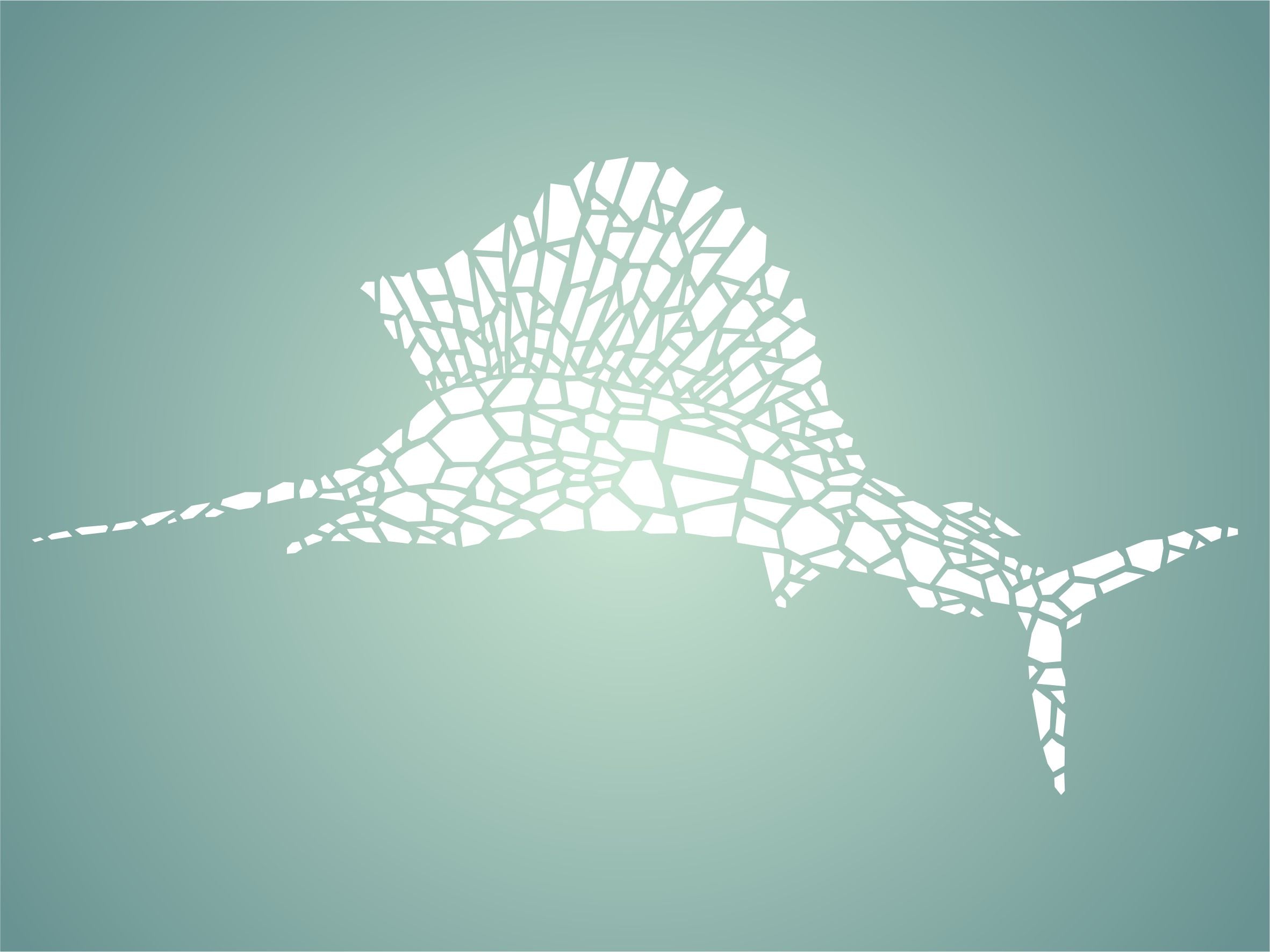 Marlin Stencil - Mosaic Fish Sailfish