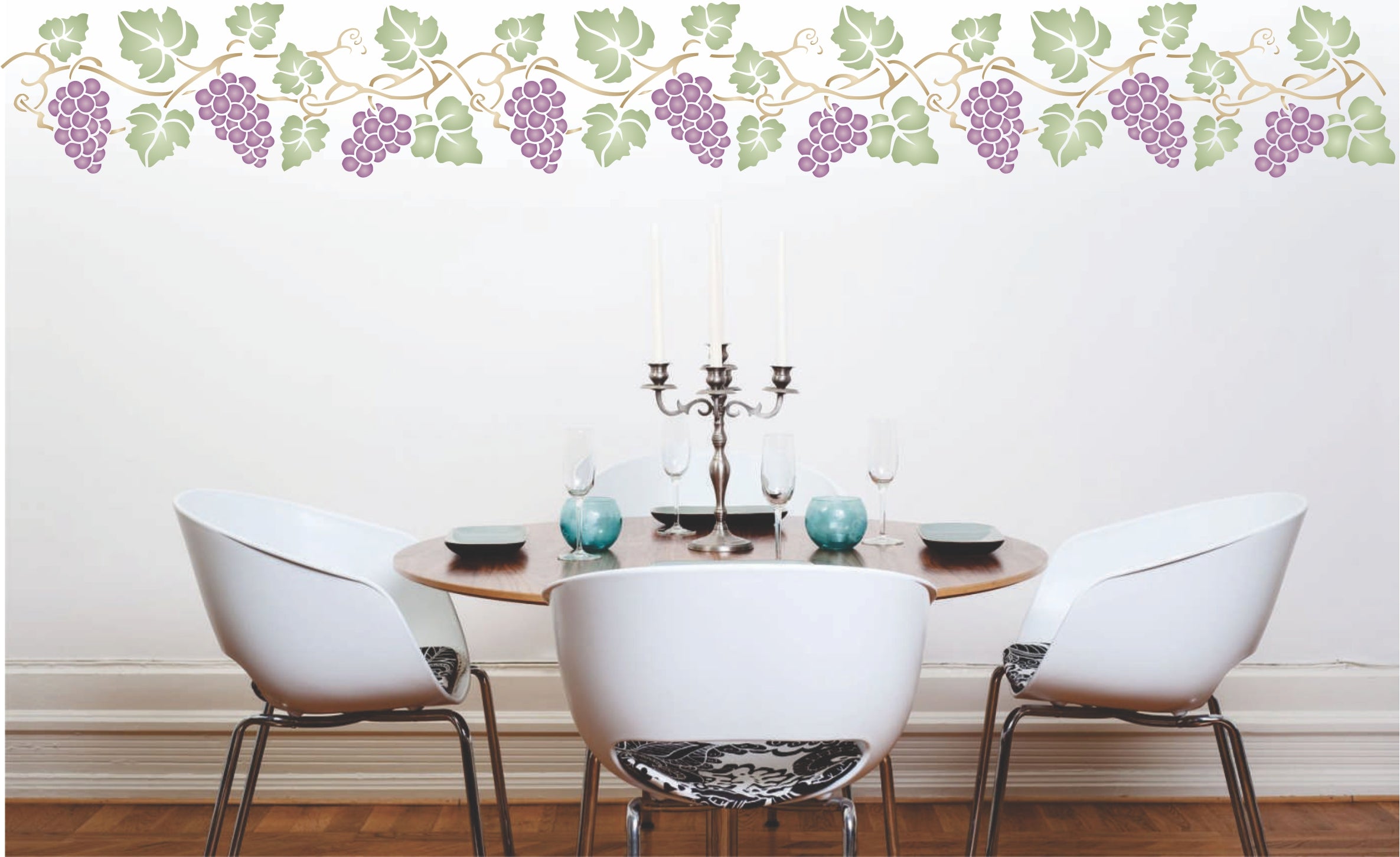 Grapevine Stencil (2pc)- Classic Grape Vine Border