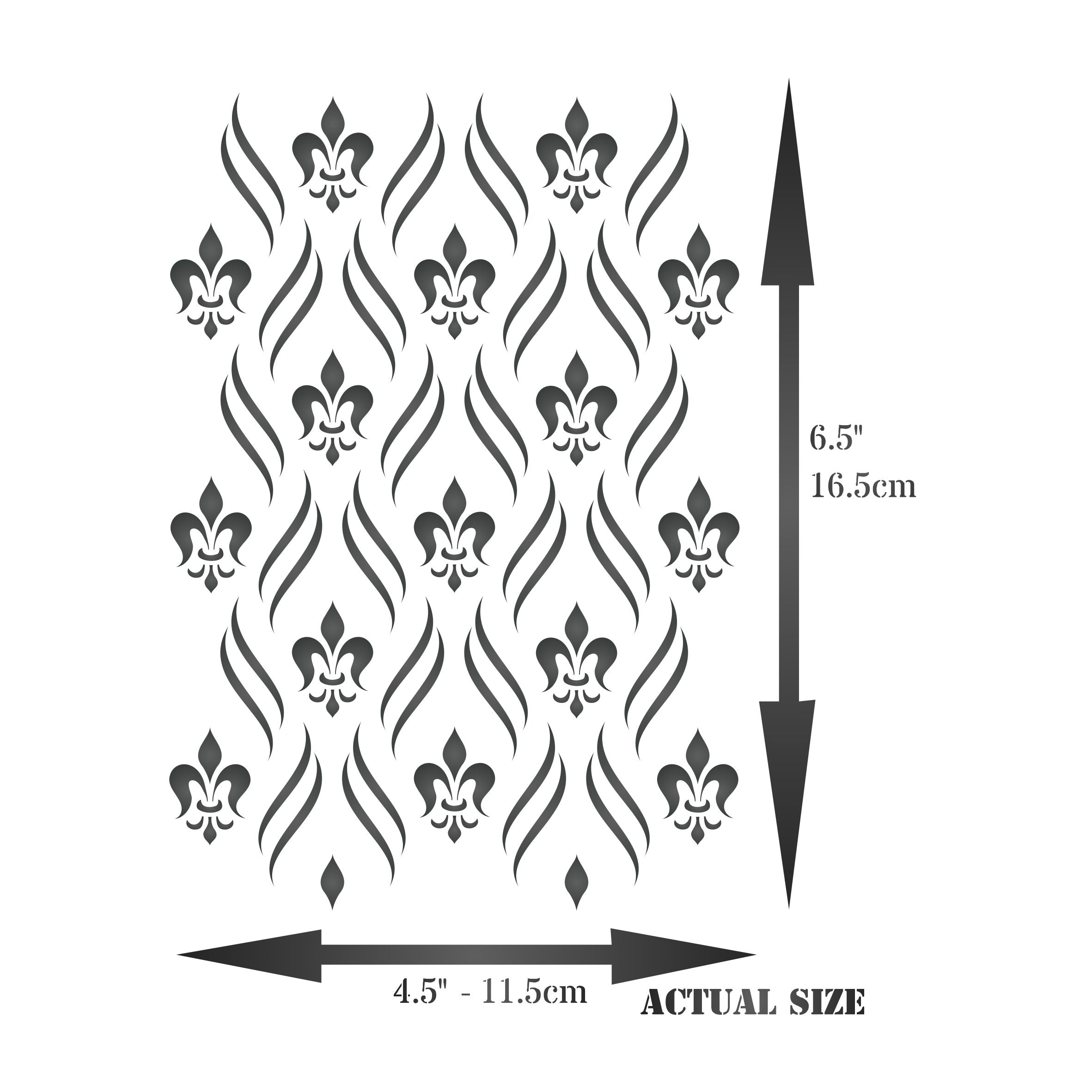 Fleur de Lis Layering Stencil- Layering use to add Texture and Design