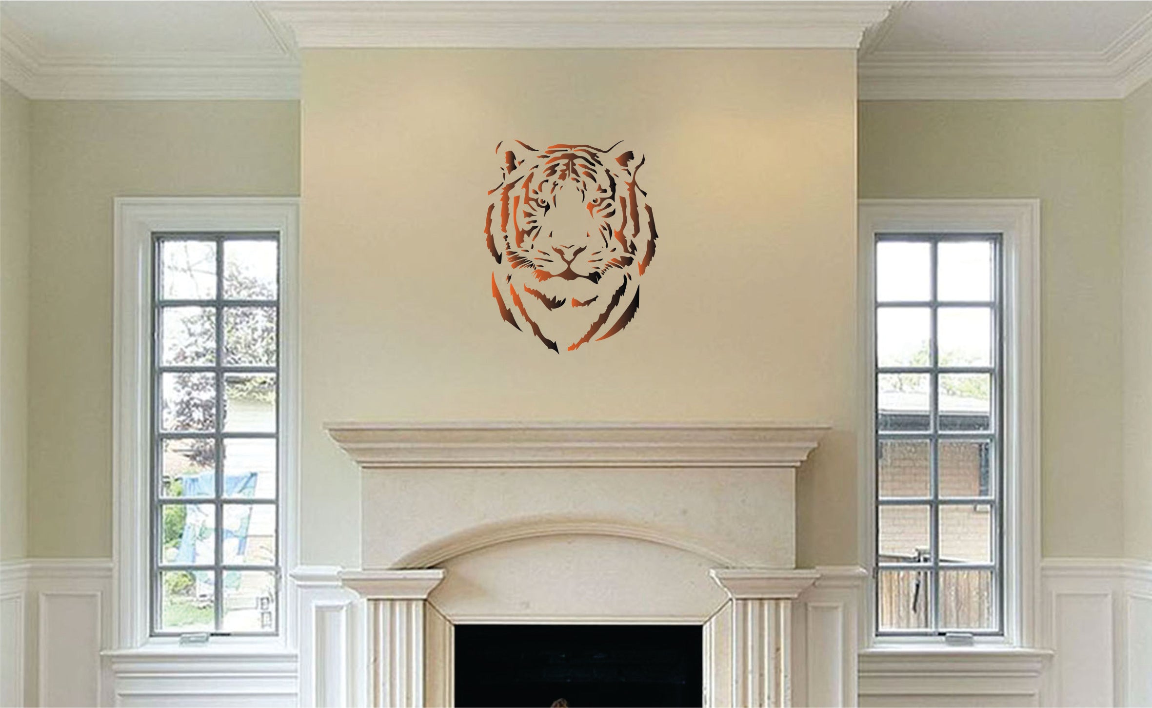 Tiger Head Stencil - African Big Cat Animal Wildlife