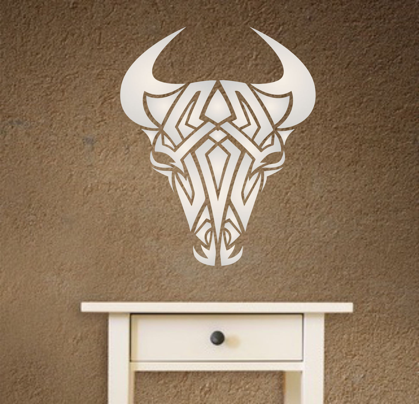 Tribal Bull Stencil - Cow Tattoo Bull Head Skull