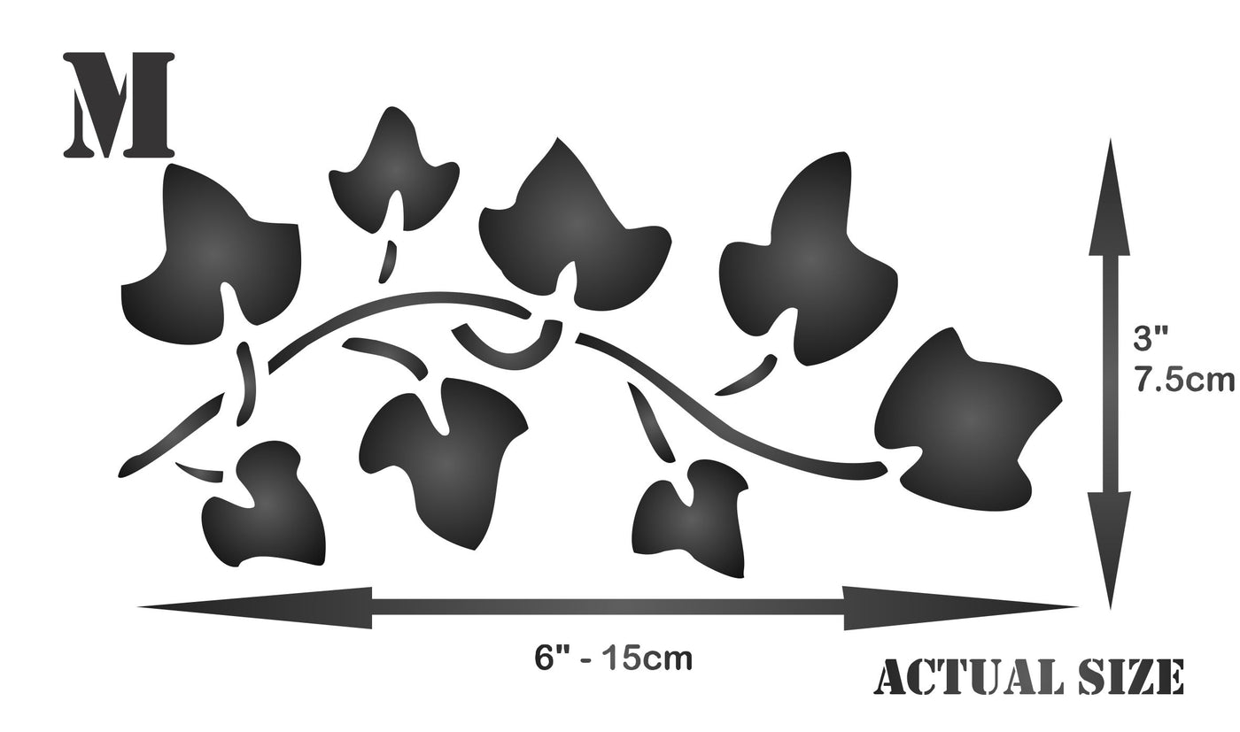 Ivy Stencil - Classic Border Leaf Leaves Plant Garden