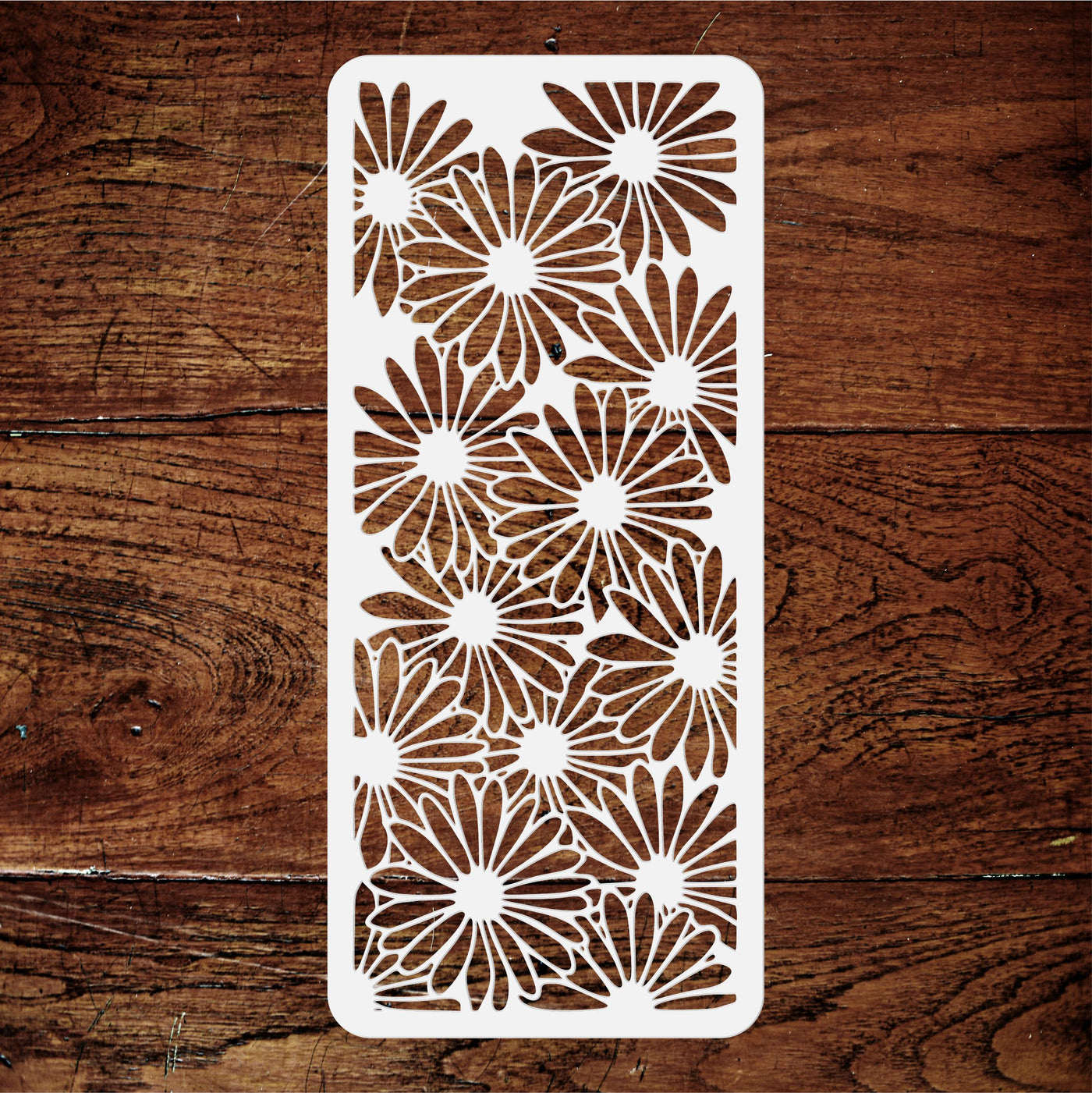 Slimline Daisy Stencil- Flower Daisies Card Making Slimline DiesCards Template