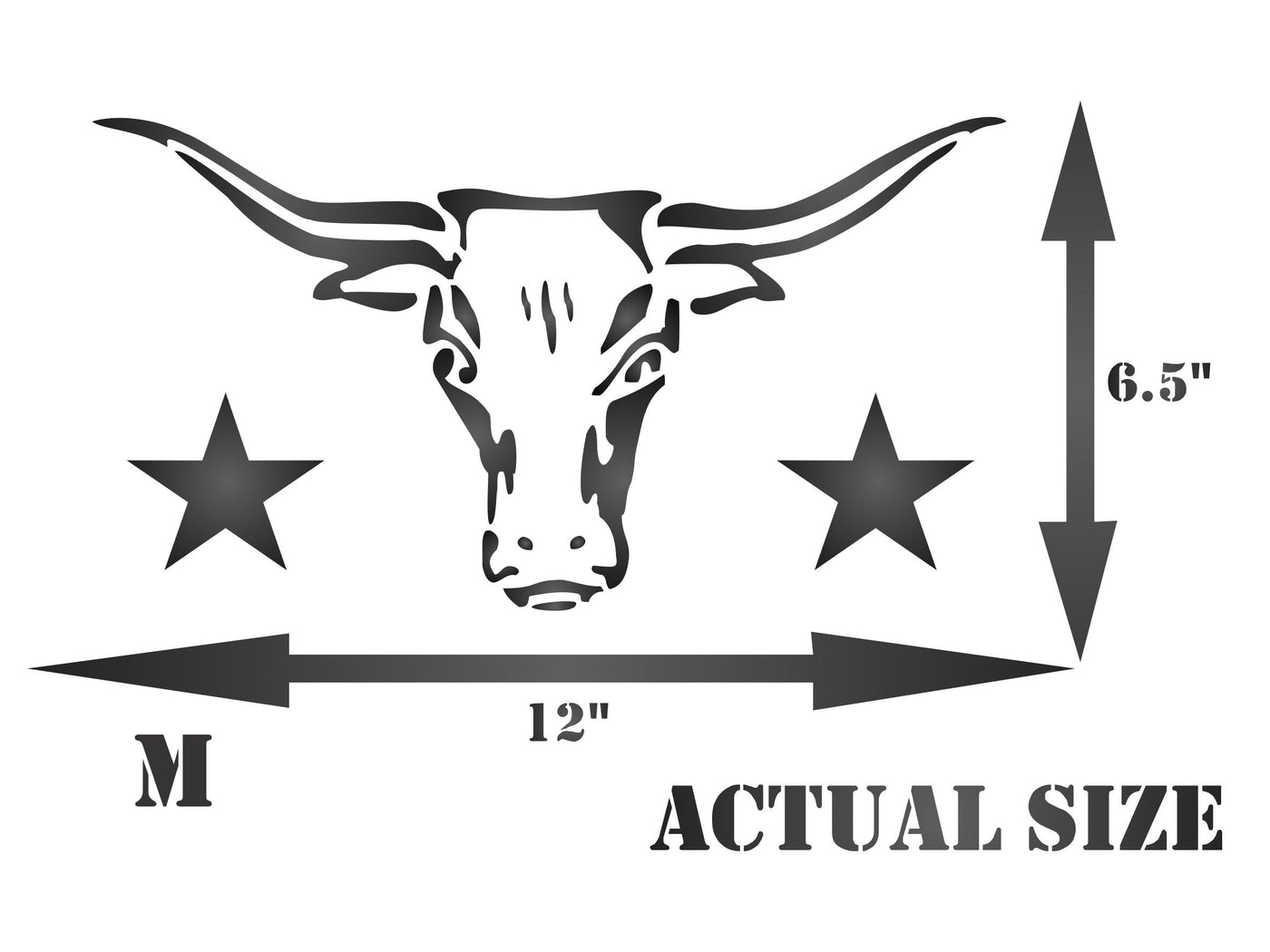 Longhorn Stencil- Cow Bull Skull Texas Decorative Farm Animal