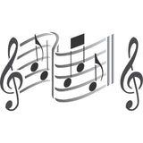Music Stencil - Musical Sheet Notes Notation Treble Clef
