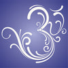 Fancy OM Stencil - AUM Indian Mantra Sanskrit Hindu Spiritual