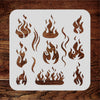 Flames Stencil - Fire Flame Smoke Burn Blaze Bonfire