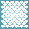 Fish Scale Trellis Stencil - Mermaid Fish Scales Template Alloverpaper
