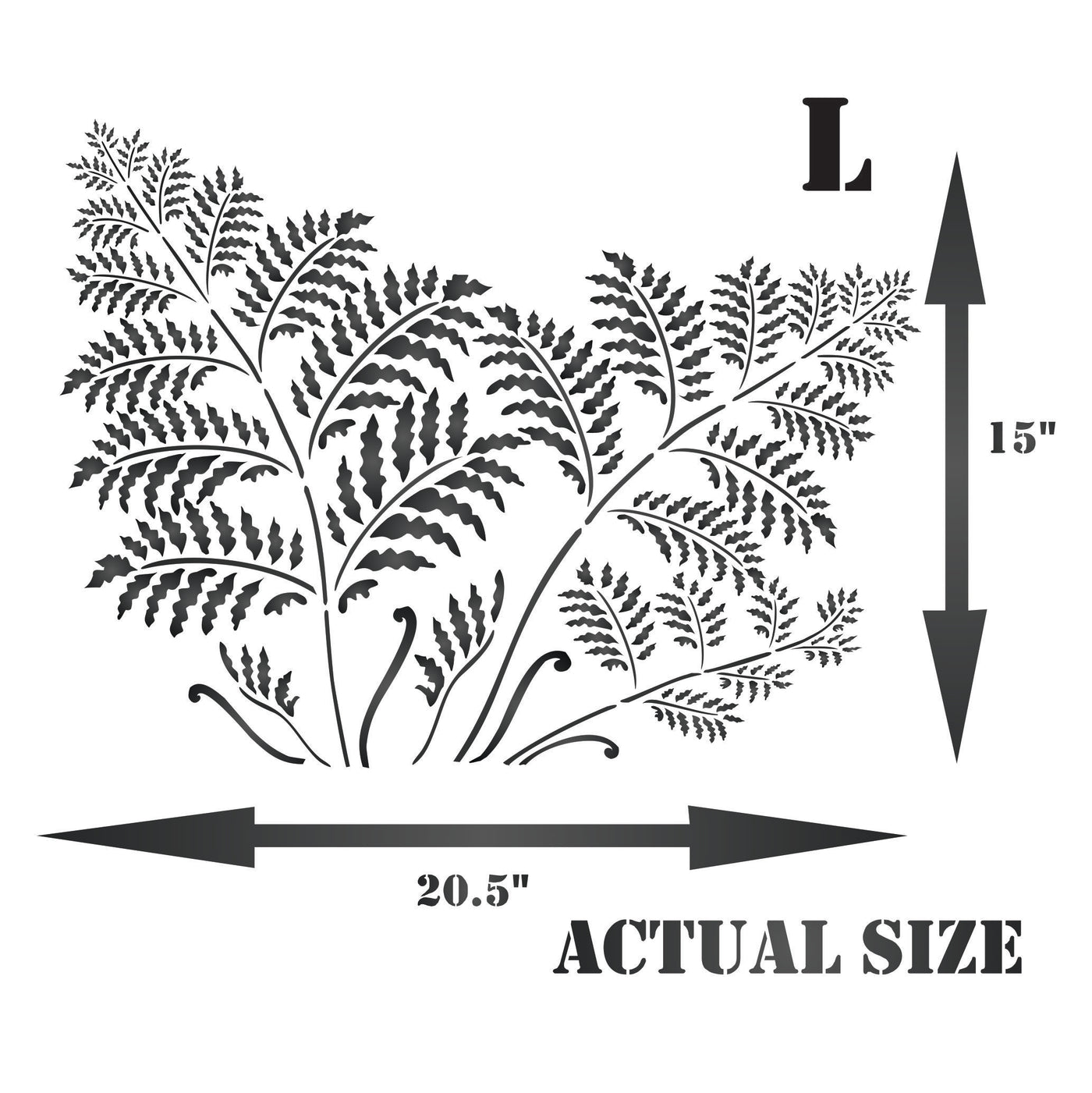 Tree Fern Stencil- Large Tropical Ferns