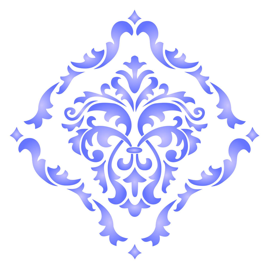 Damask Stencil - Classic Vintage Large Floral Allover Pattern