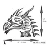 Dragons Head Stencil - Asian Oriental Chinese Japanese