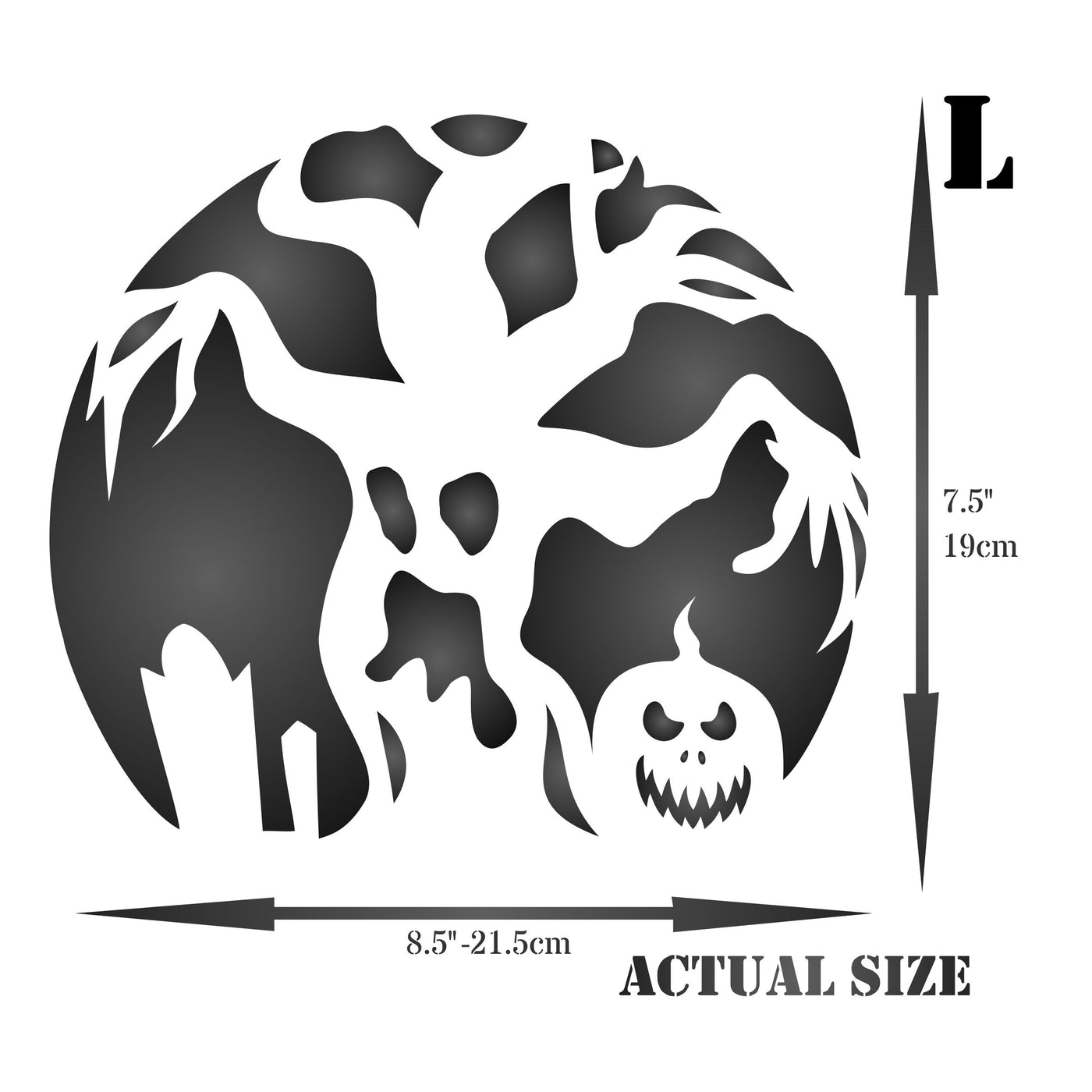 Halloween Scary Tree Stencil - Scary Halloween Tree Decorative