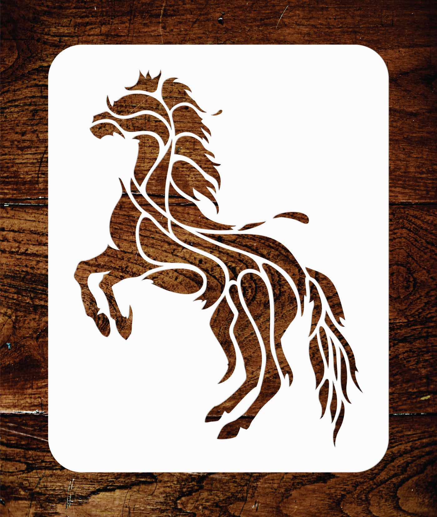 Horse Stencil - Geometric Decor Stylized Pet Animal