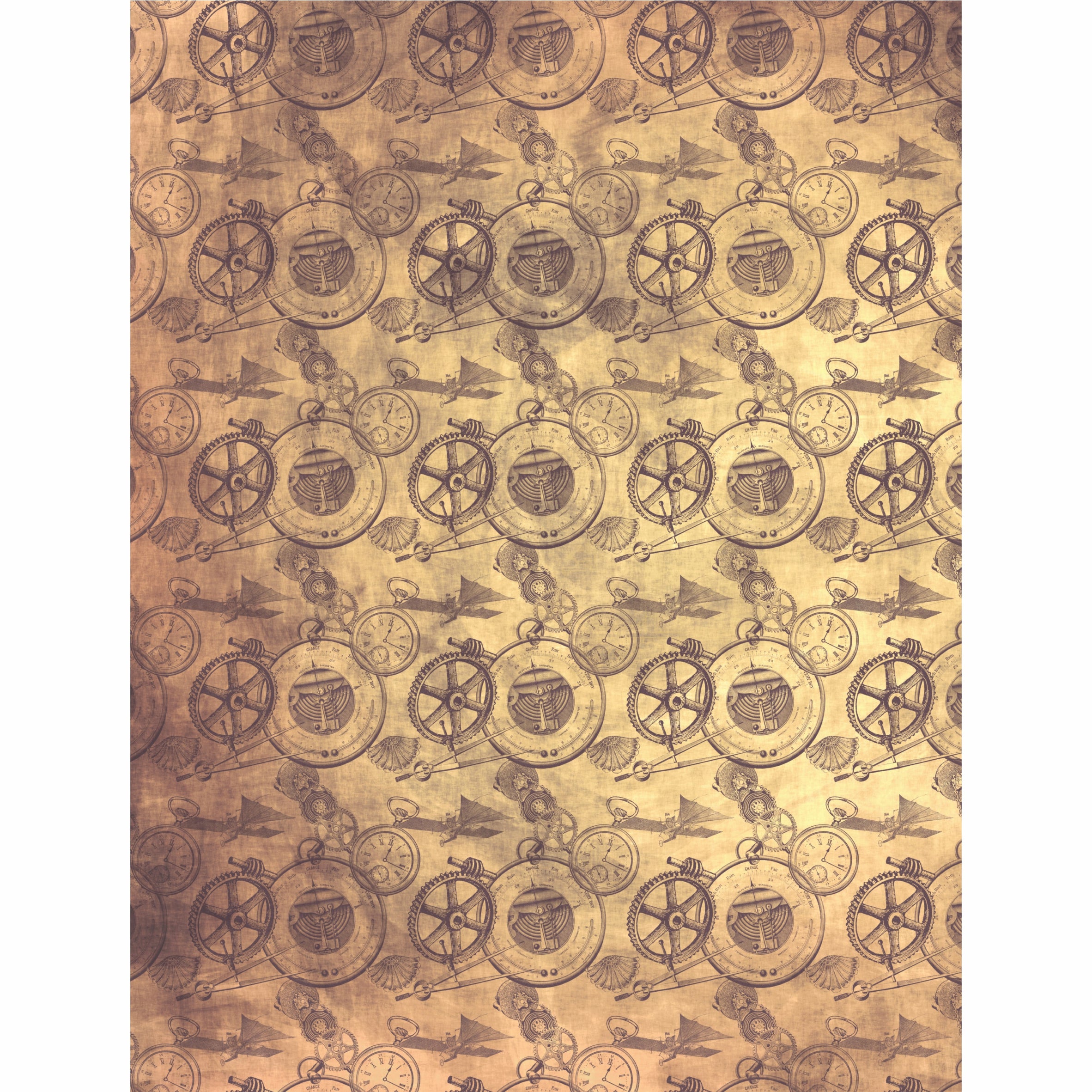 Steampunk Mix Rice Paper- 6 x Different Printed Mulberry Paper Images 30gsm