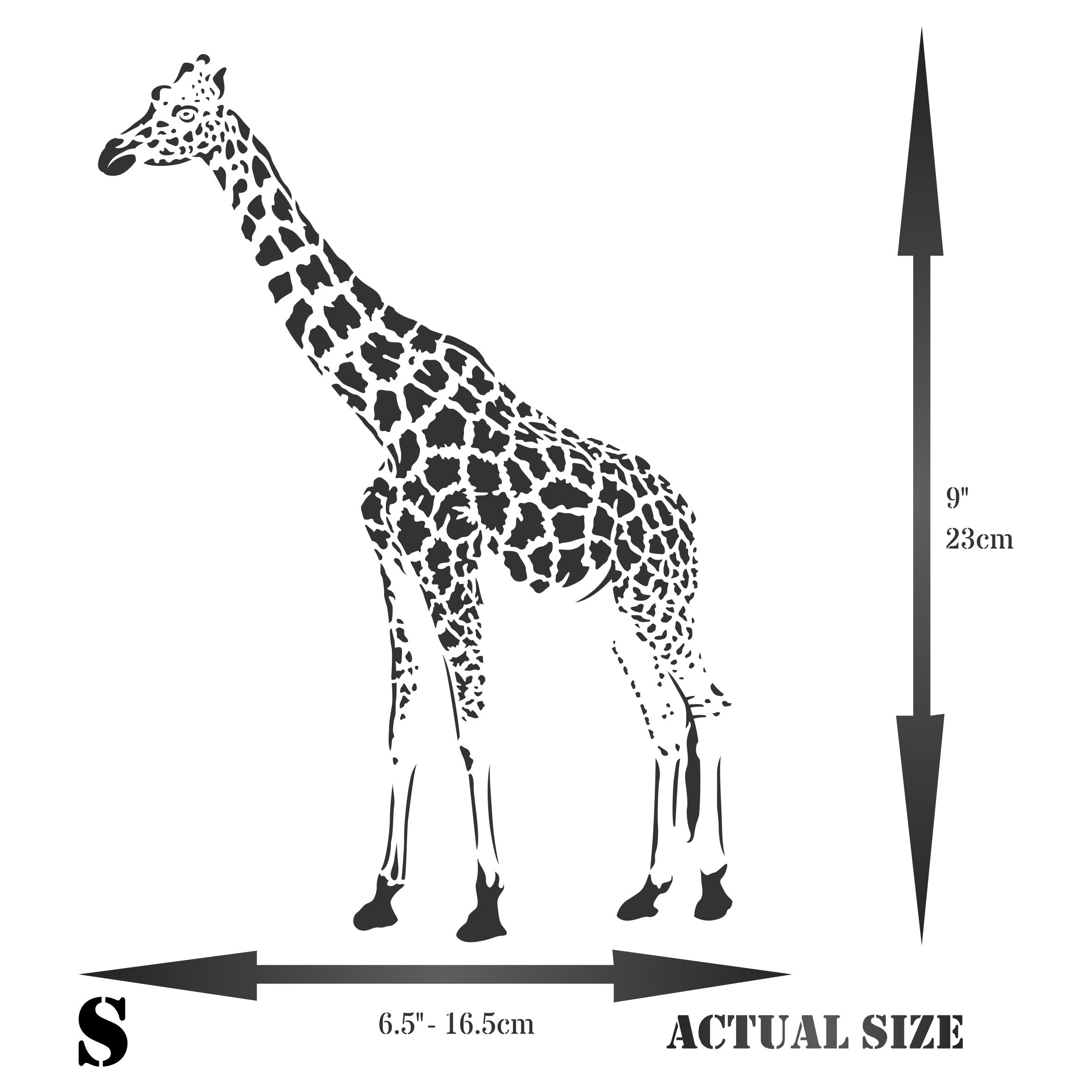 Giraffe Stencil - African Wild Animal