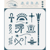 Egyptian Symbols Stencil - Classic Egypt Symbol Hyroglyphics