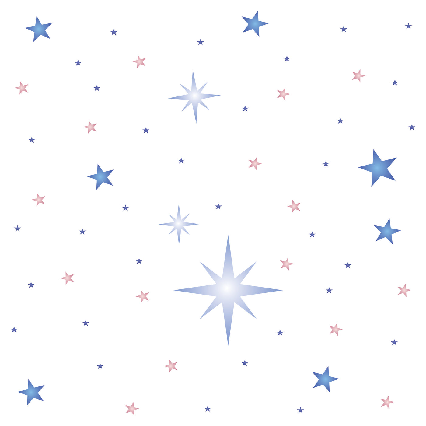 Christmas Stars Stencil - Shiny Sparks Glitter Twinkle Star Sparkle