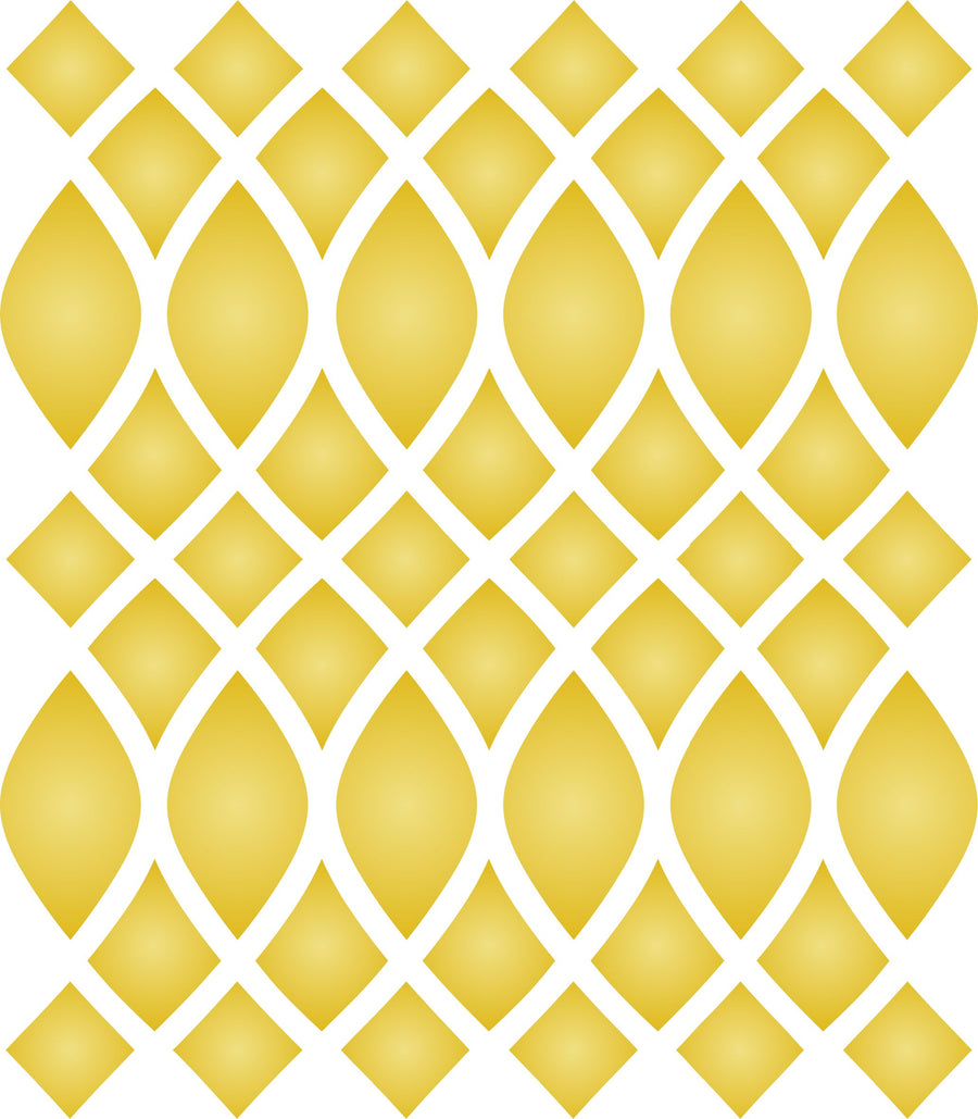 Regal Trellis Stencil - Allover Regal Trellis Pattern Template