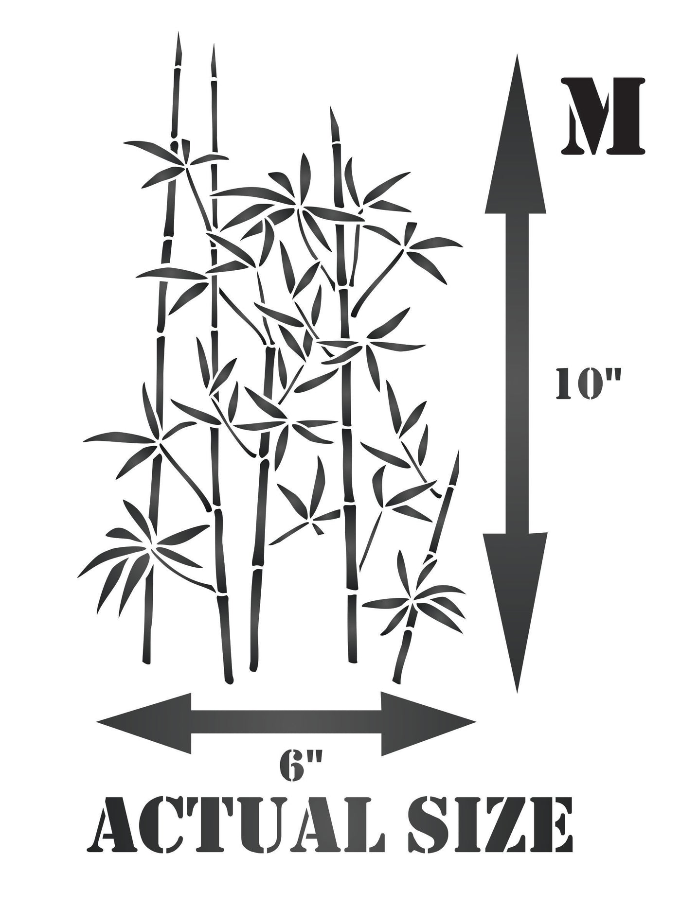 Bamboo Stencil - Classic Oriental Plant Leaves