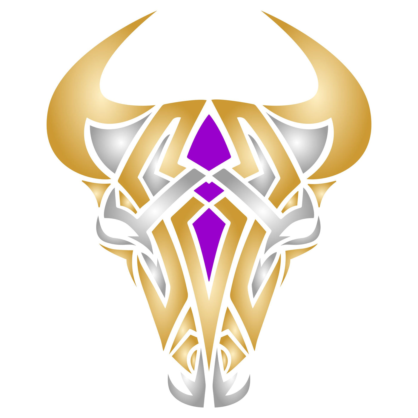 Tribal Bull Stencil - Cow Tattoo Bull Head Skull