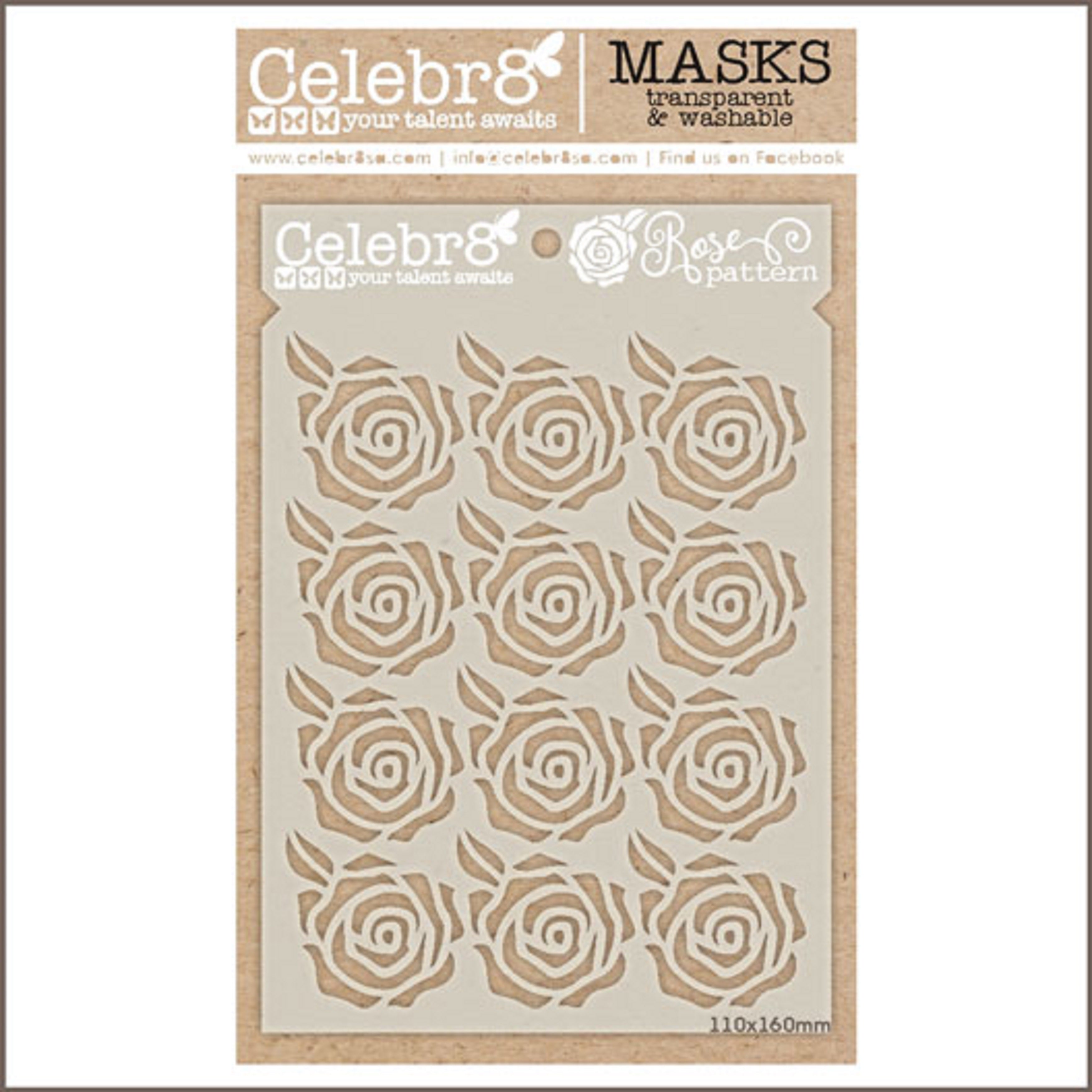 Rose Pattern Layering Stencil- Use Layering to add Texture and Design