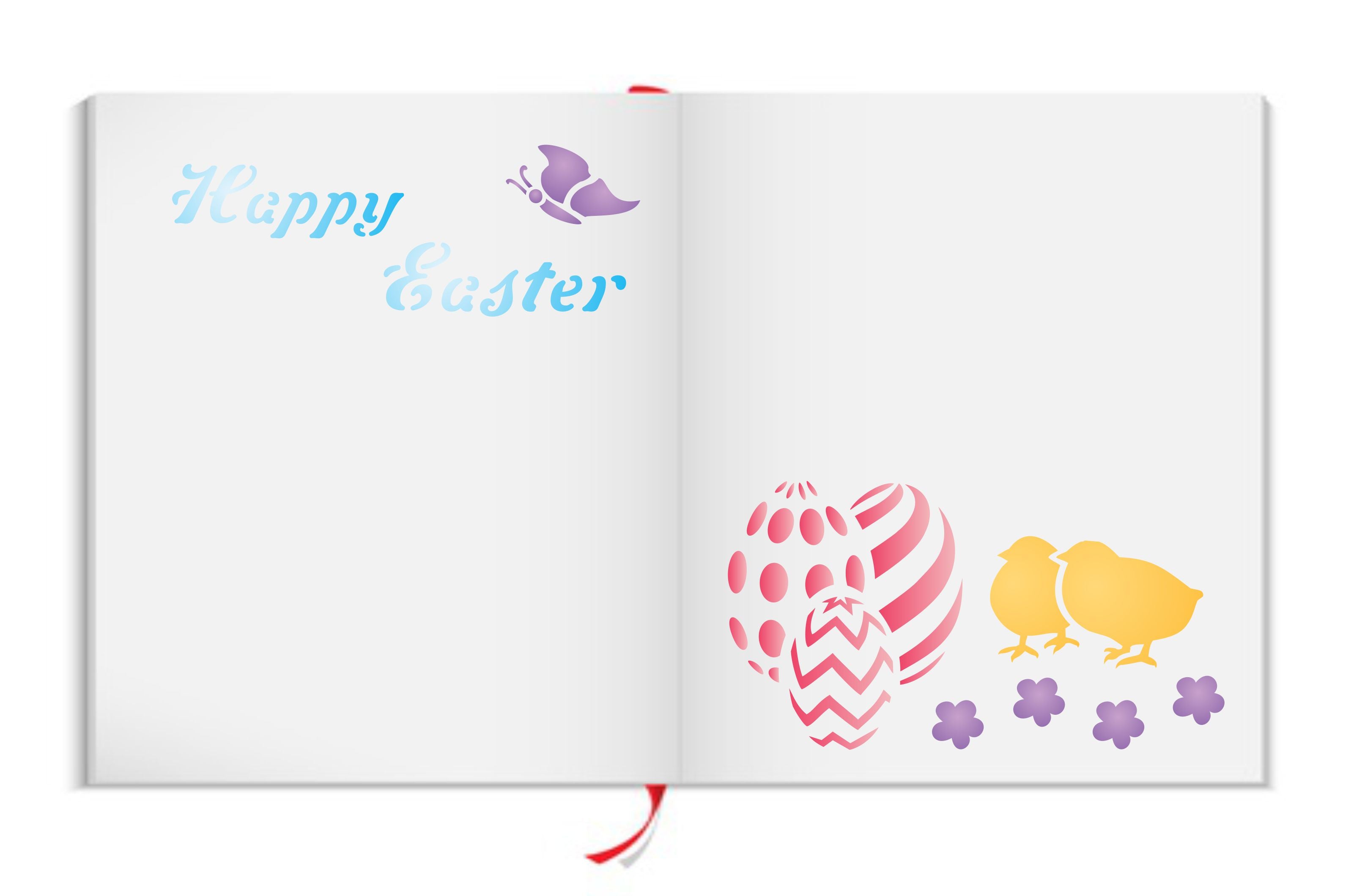 Happy Easter Stencil- Classic Easter Card Design