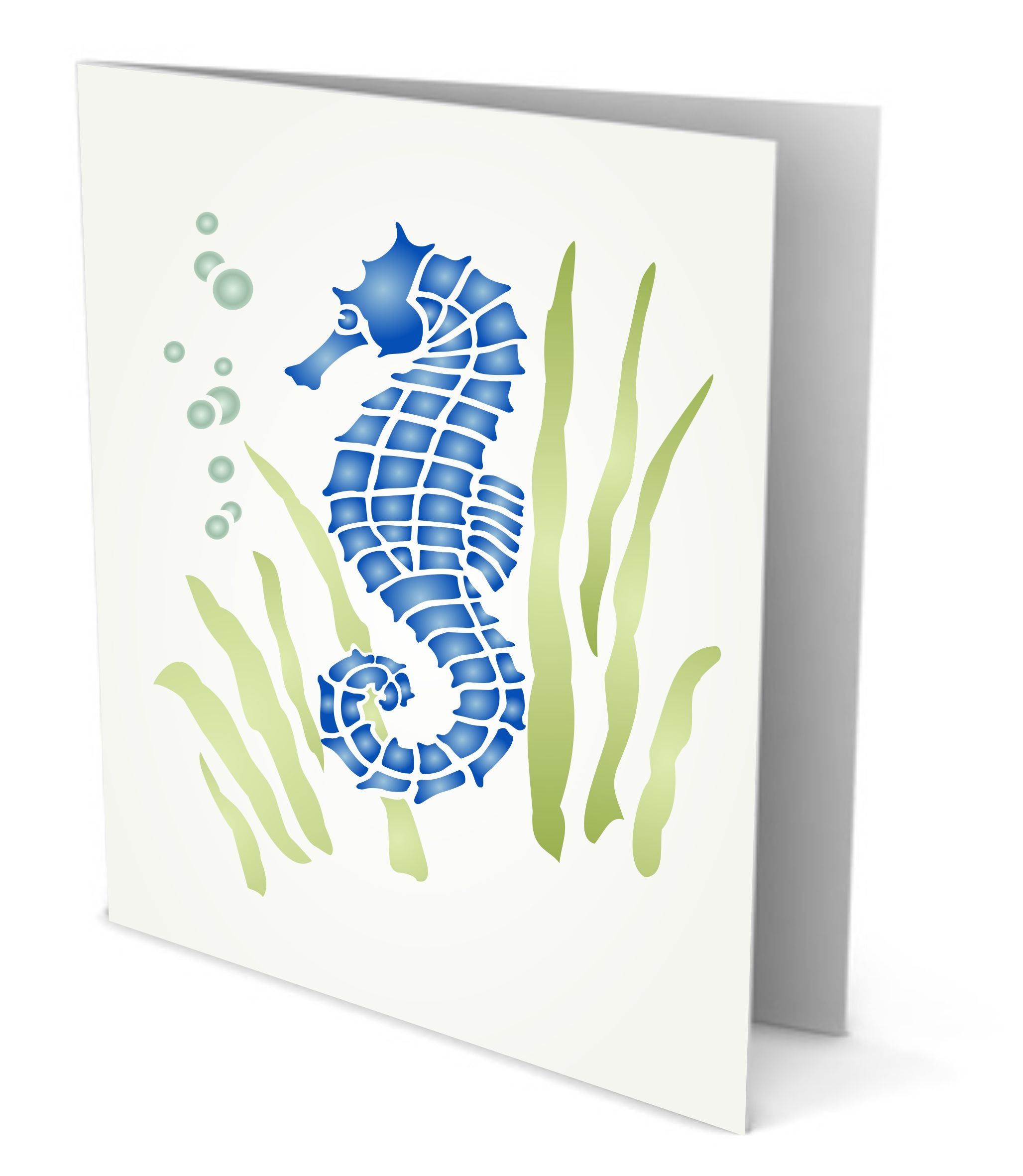 Seahorse Stencil - Sea Ocean Nautical Seashore Reef