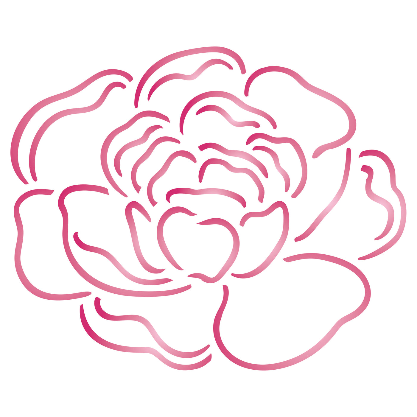 Peony Stencil - Large Flower Floral Peonies