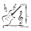 Guitar Stencil - Musical Instrument Treble Clef Music