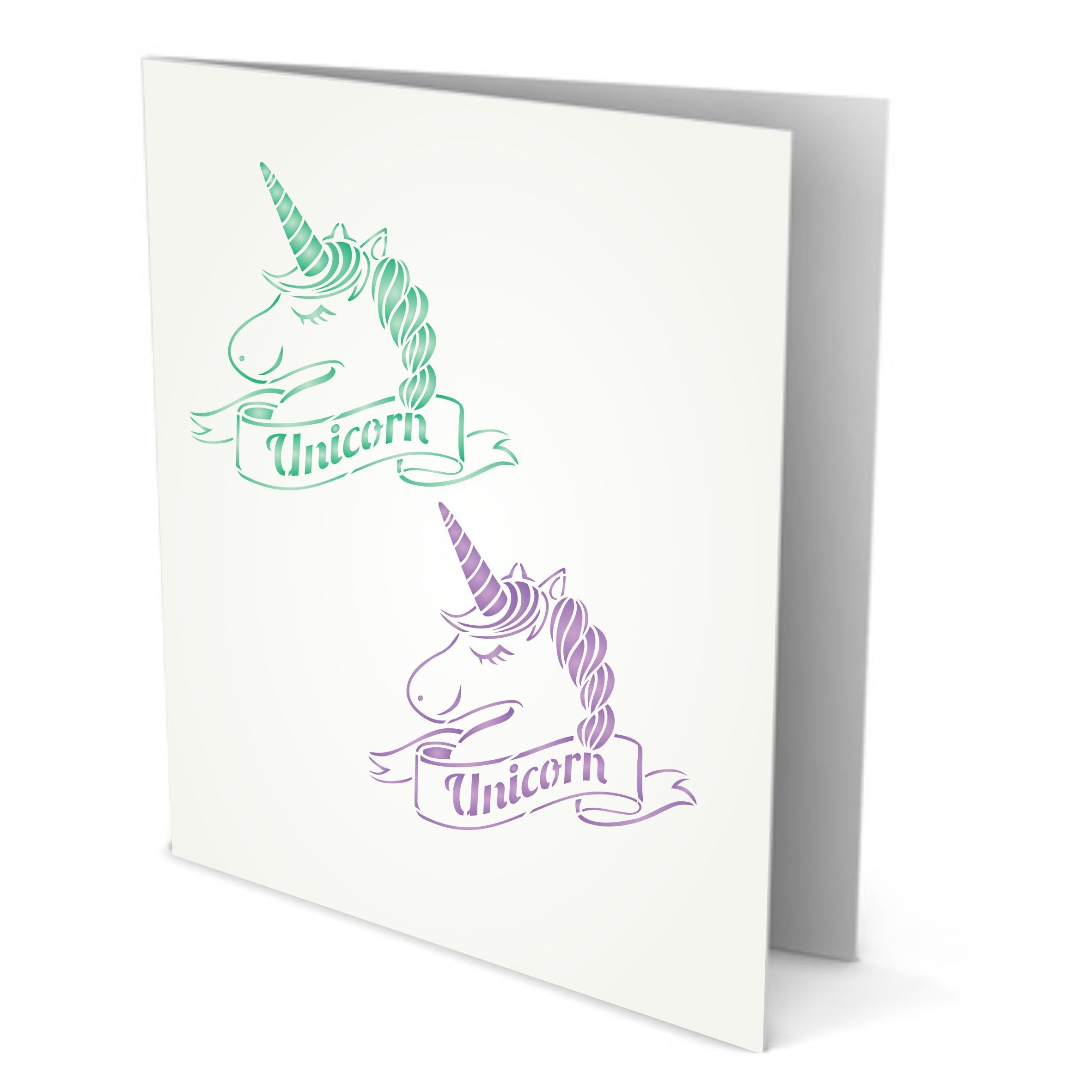 Unicorn Stencil - Childs Magical Horse Pony Unicorn Head