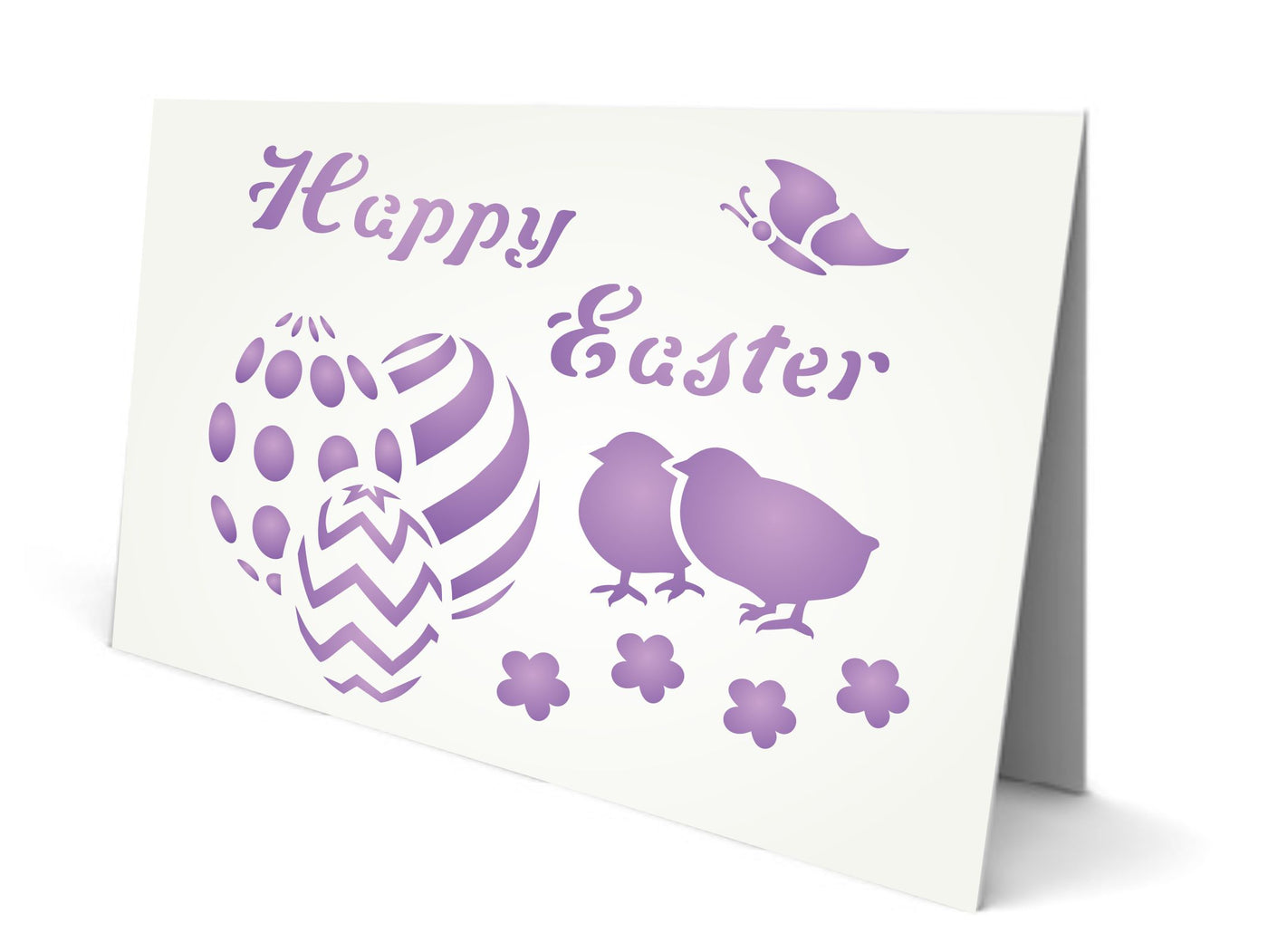 Happy Easter Stencil- Classic Easter Card Design