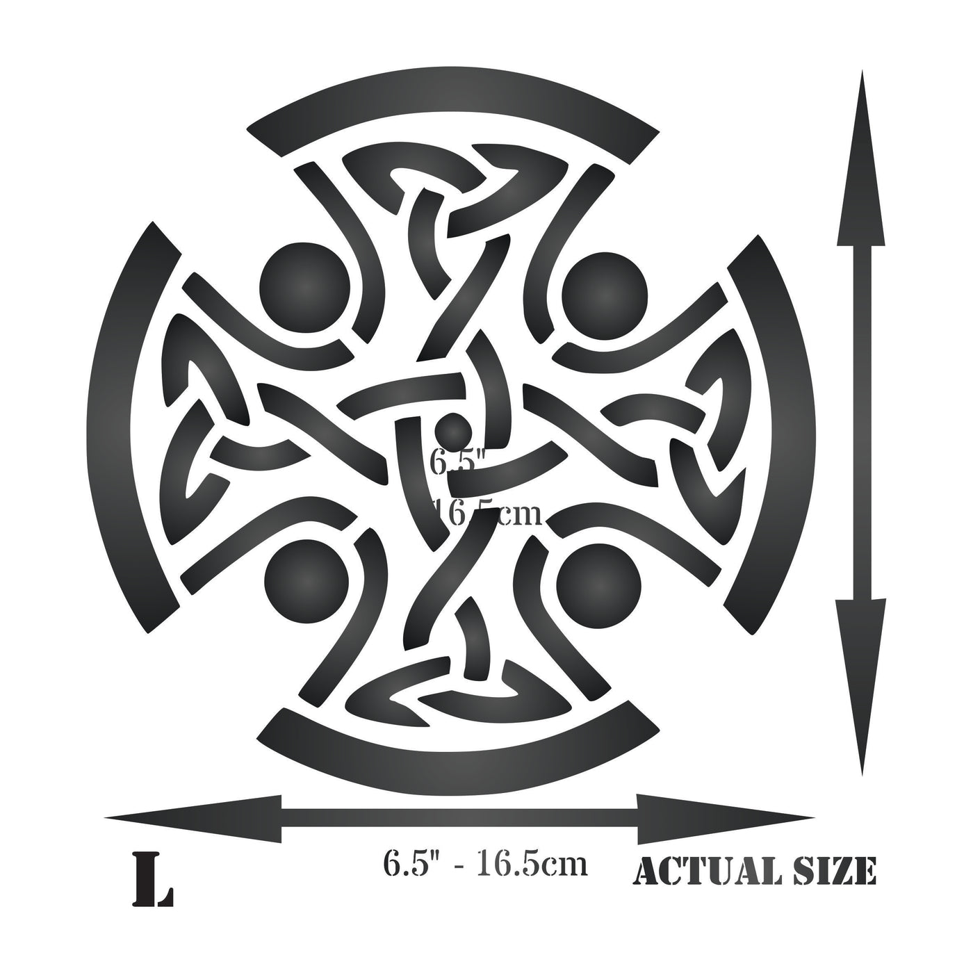 Celtic Cross Stencil - Religious Tribal Knotwork Decor Cards