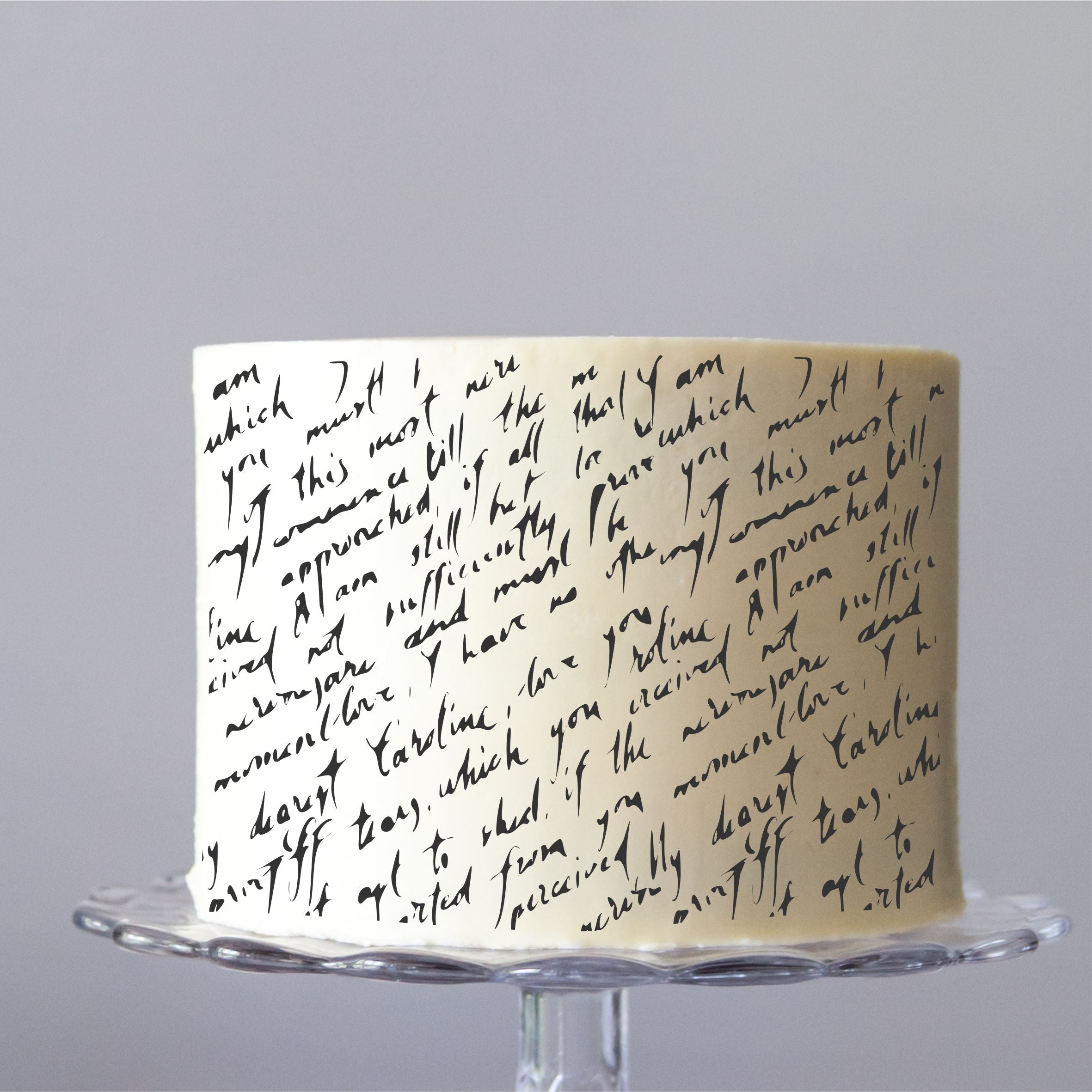 Love Letter Cake Stencil- Cake & Cookie use to Add Texture