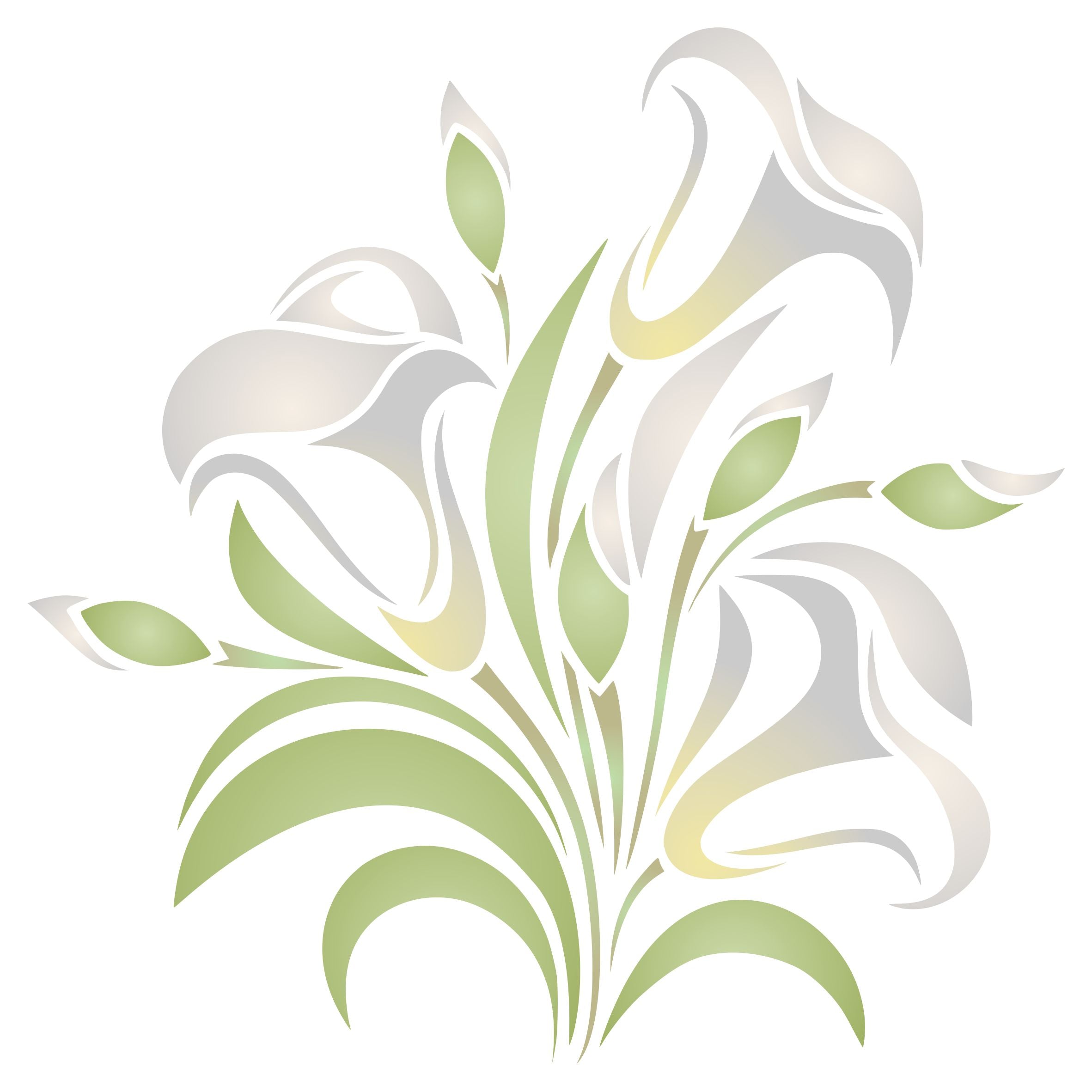 Calla Lily Stencil - Flower Floral Arum Lilies