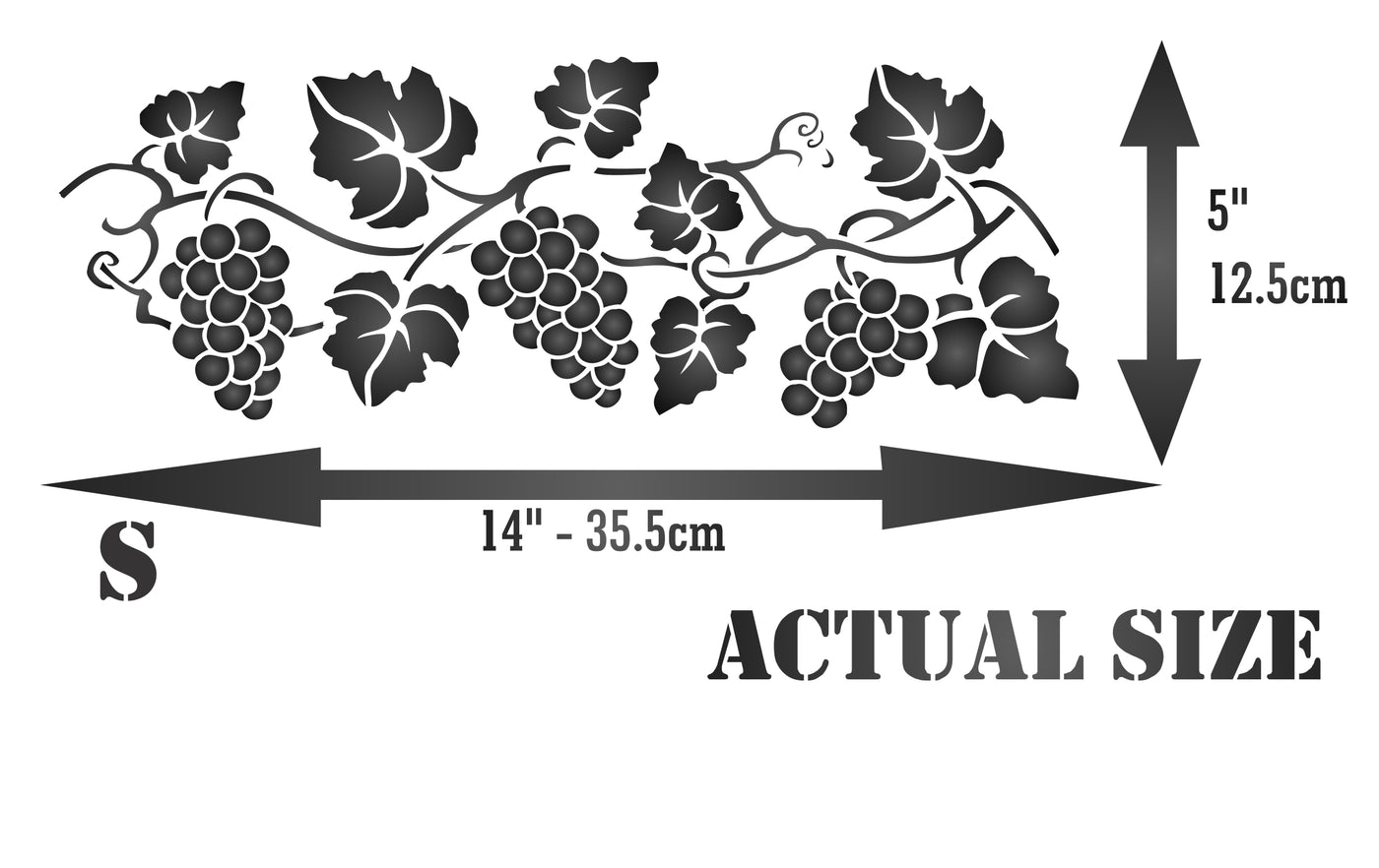 Grapevine Stencil (2pc)- Classic Grape Vine Border