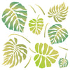 Monstera Leaves Stencil - Large Tropical Philodendron