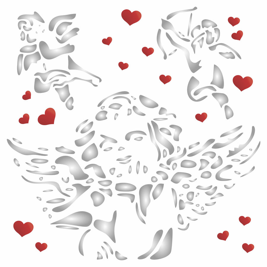 Cherubs Stencil - Classic Fairy Angel Cherub