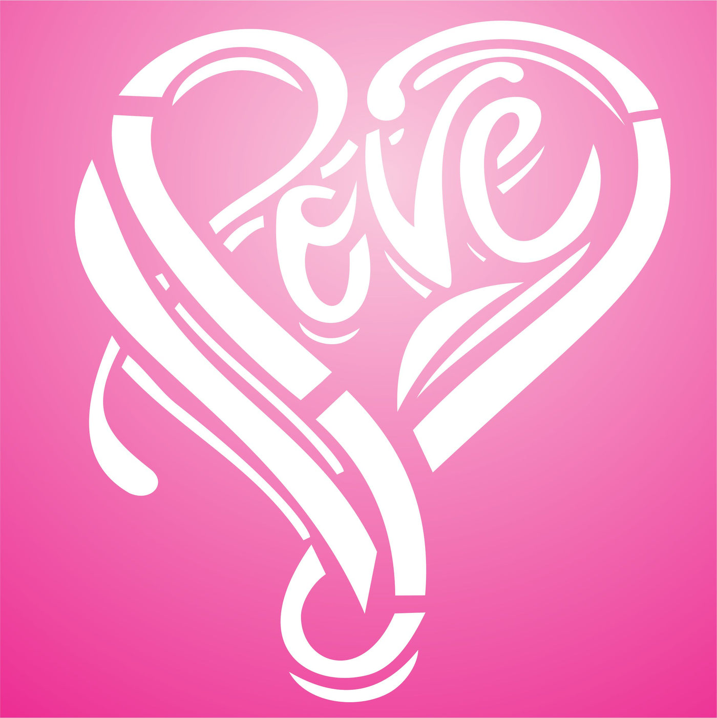 Valentine Love Heart Stencil-Template Valentine Stencils