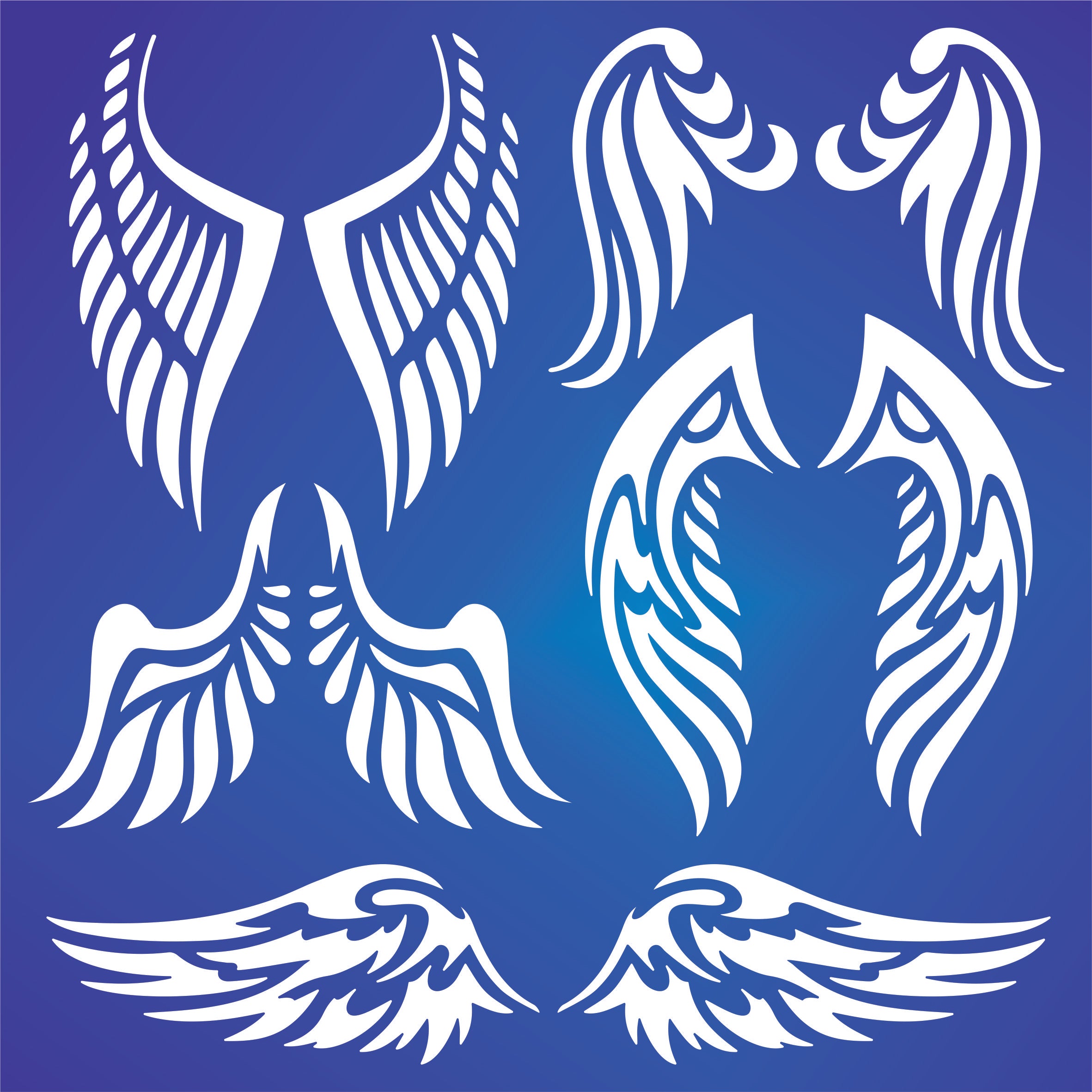 Angel Wing Stencil - Christian Guardian Angel Wings