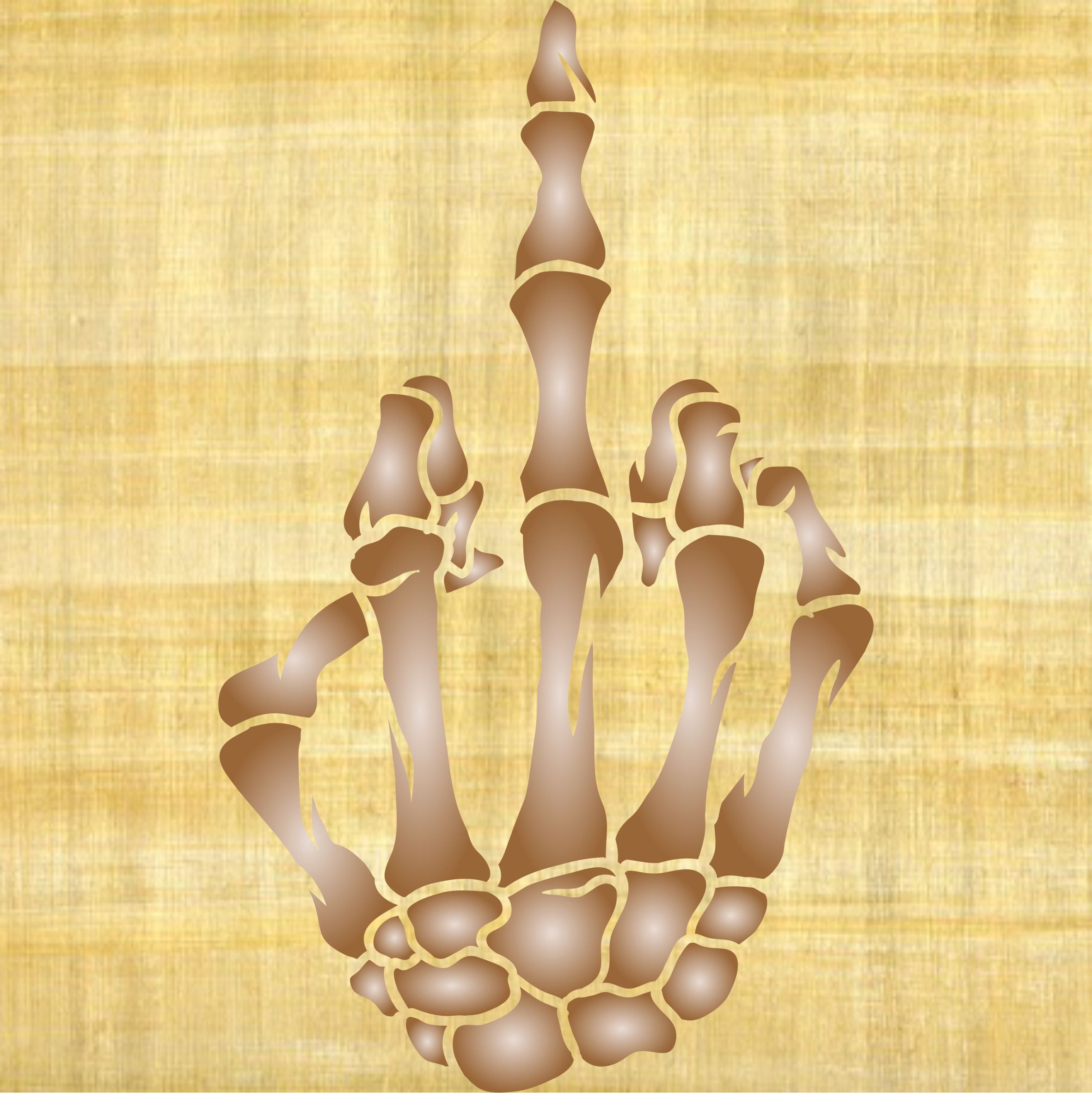 Skeleton Finger Stencil - Skeleton Hand Flipping The Bird Graphic Design